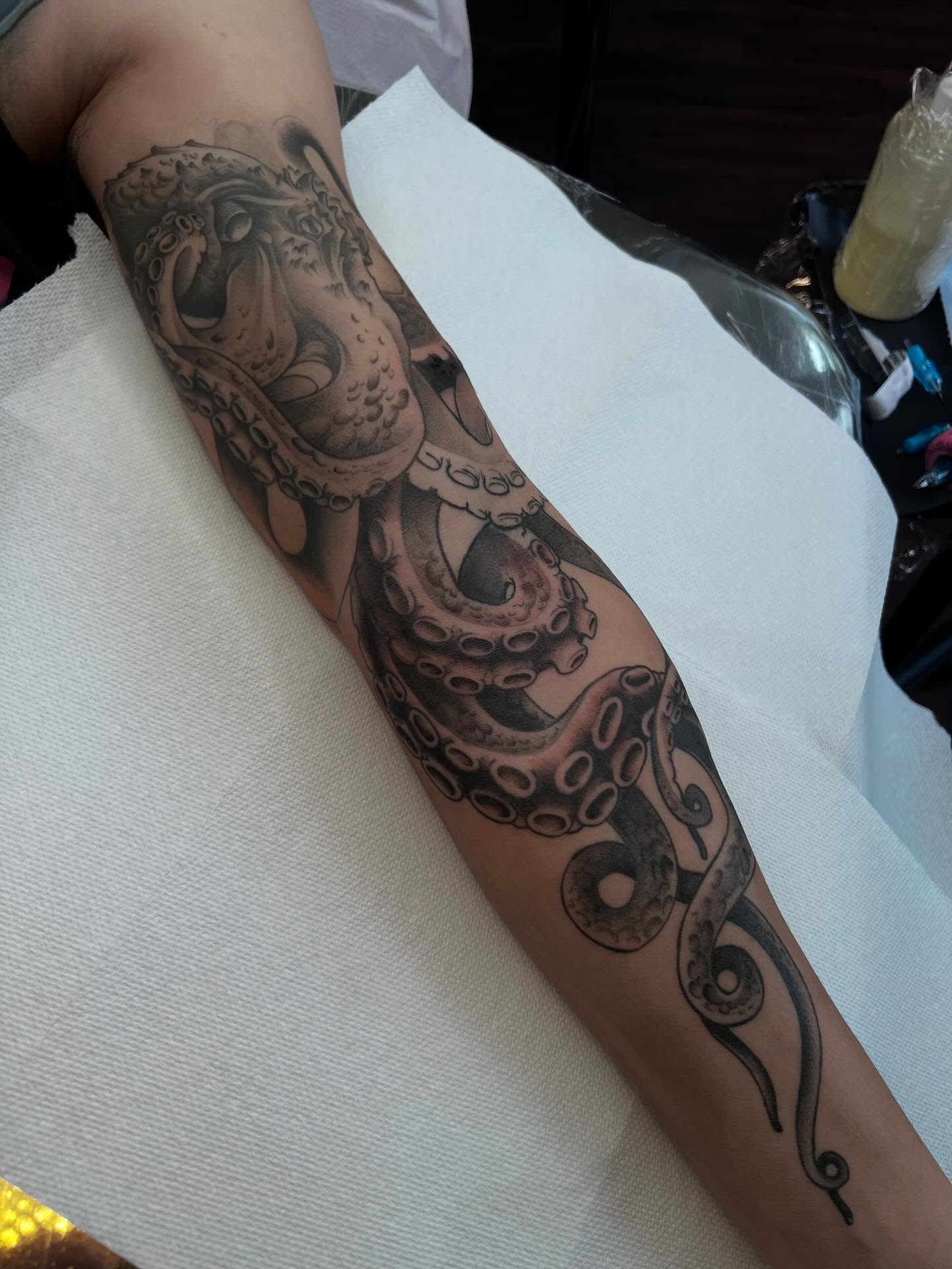 Tattoo by @dolphintattoos — black_and_grey
