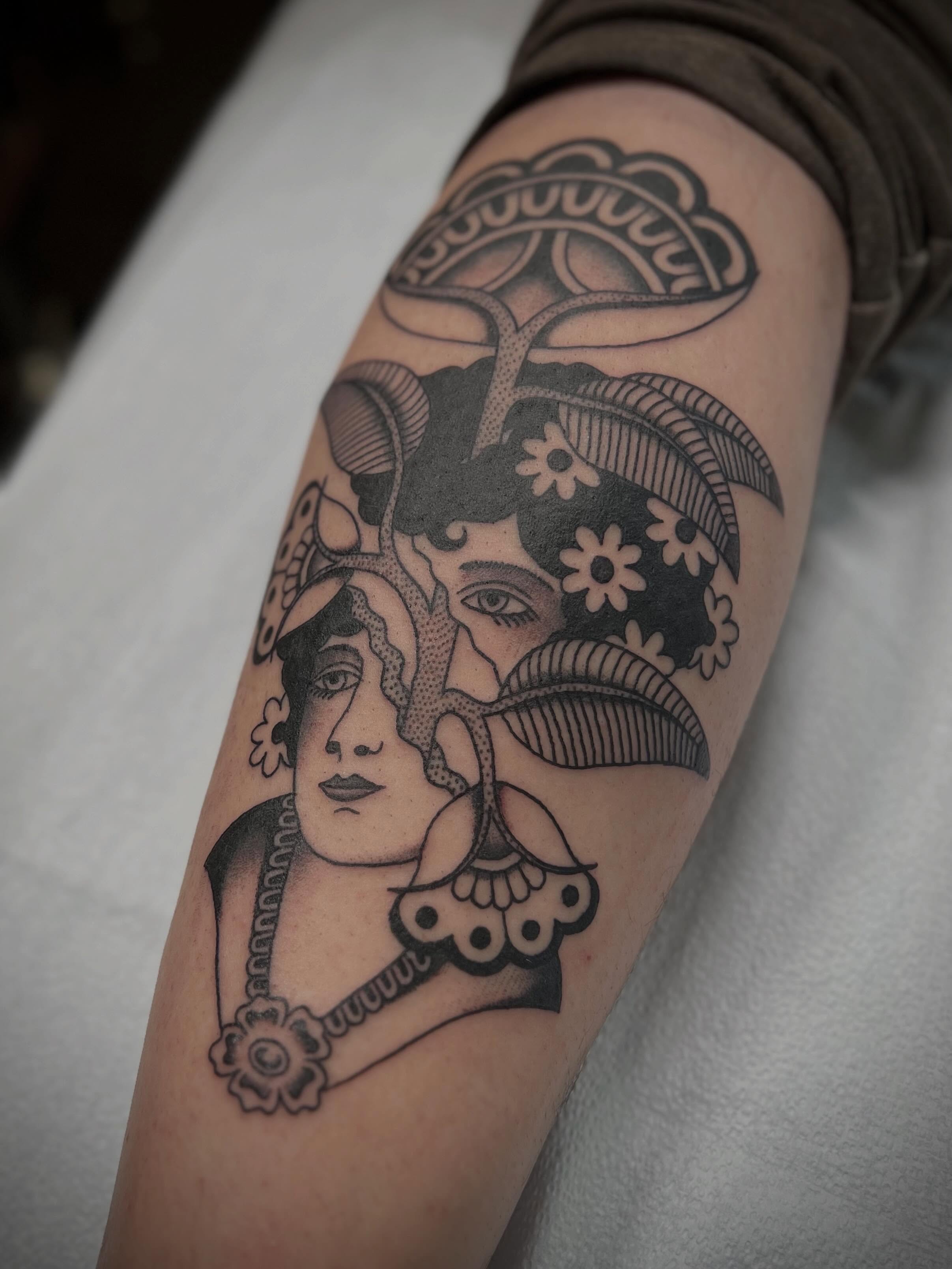 Tattoo by @david_tattselhoff — dotwork, black_and_grey