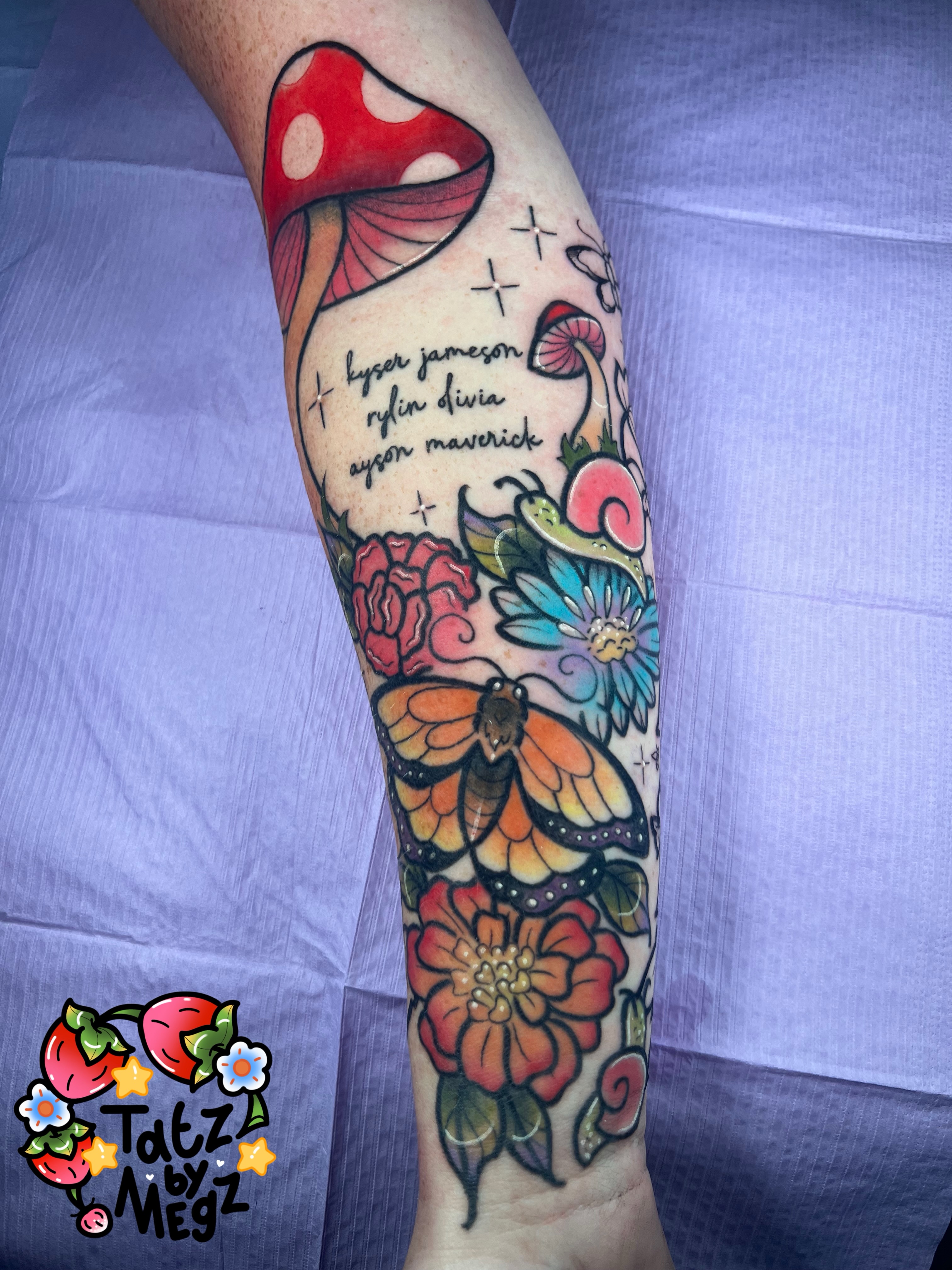 Tattoo by @tatzbymegz β american_traditional, dotwork