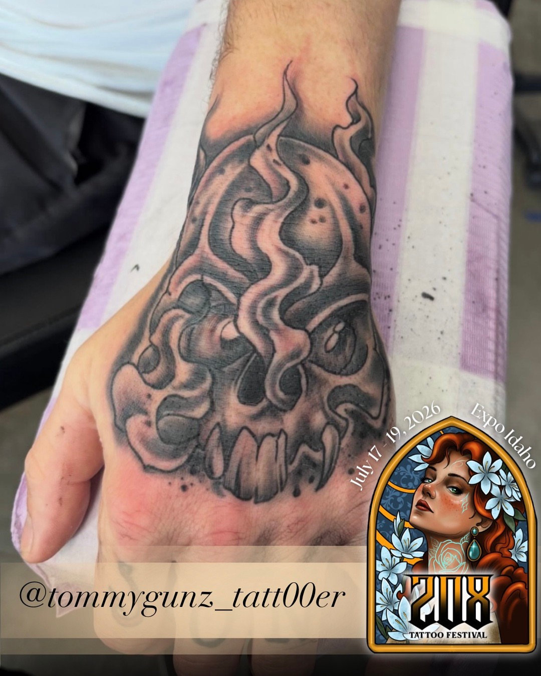 Tattoo by @tommygunz_tatt00er — black_and_grey, realism