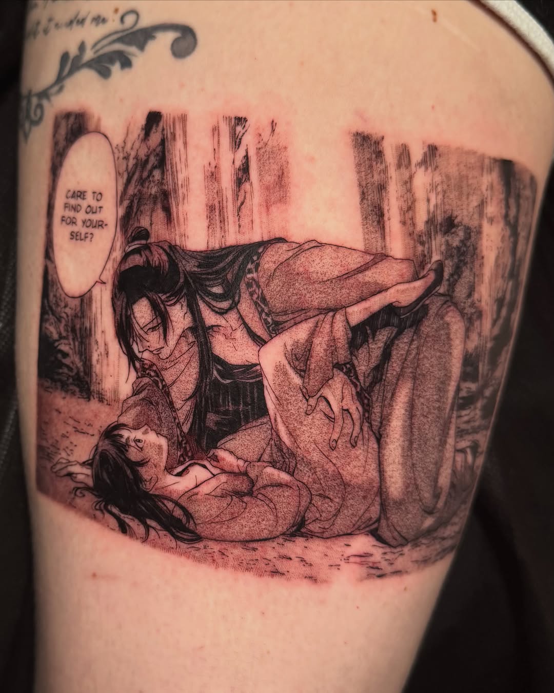 Tattoo by @idkdananicole β anime, black_and_grey