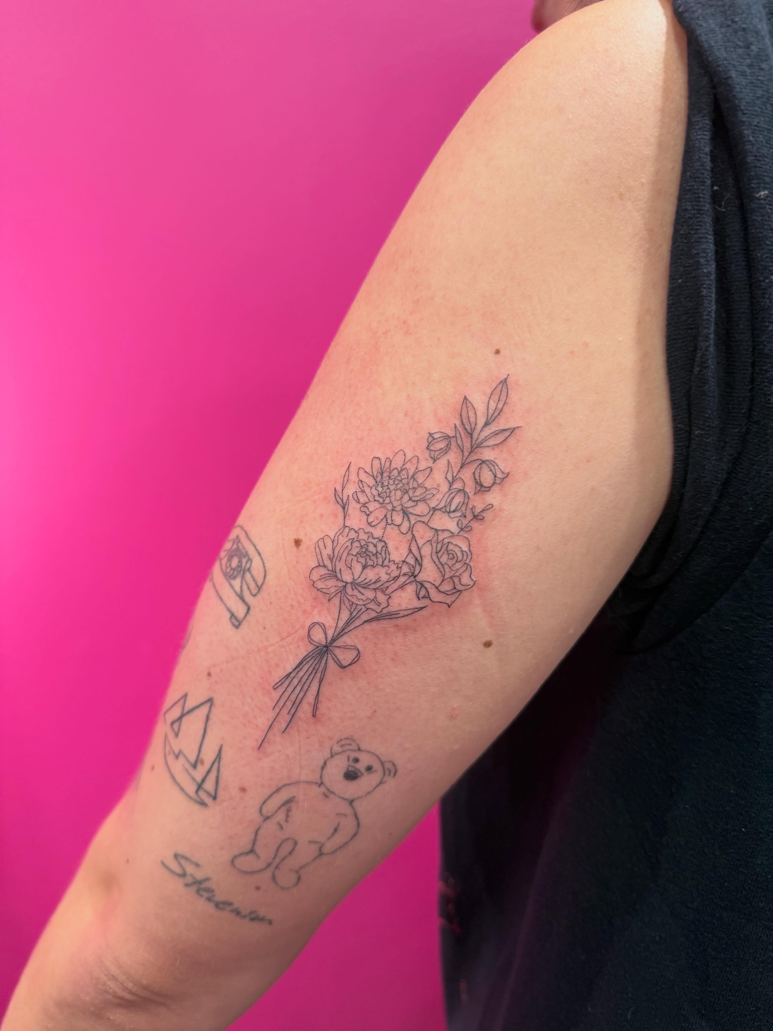 Tattoo by @pinkhousetattoo β black_and_grey