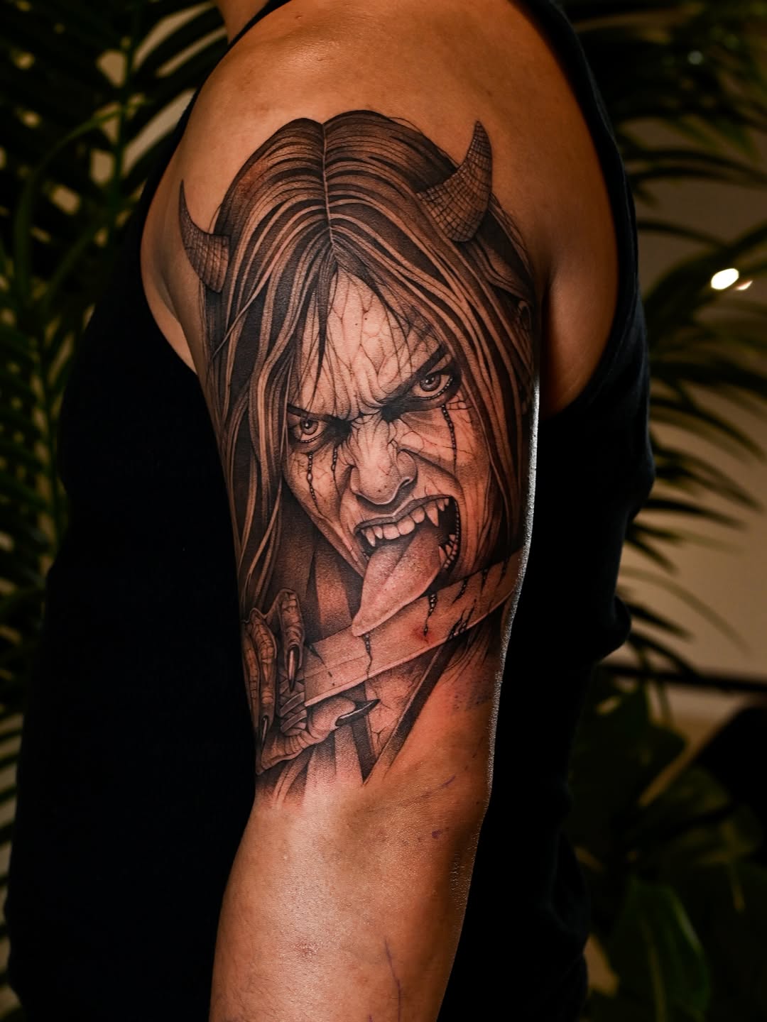Tattoo by @guritattedyou — dark_realism, black_and_grey