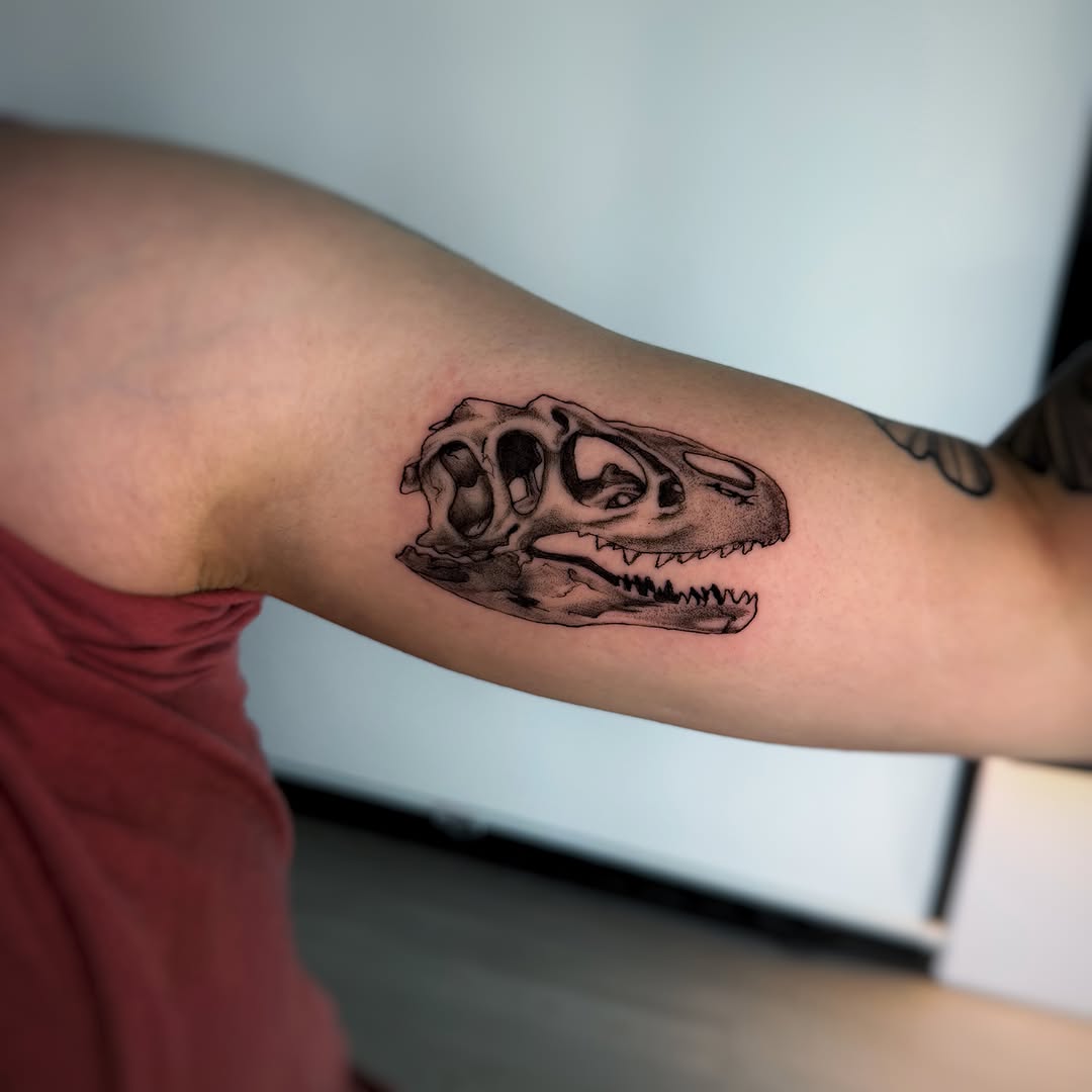 Tattoo by @loaftatts — black_and_grey