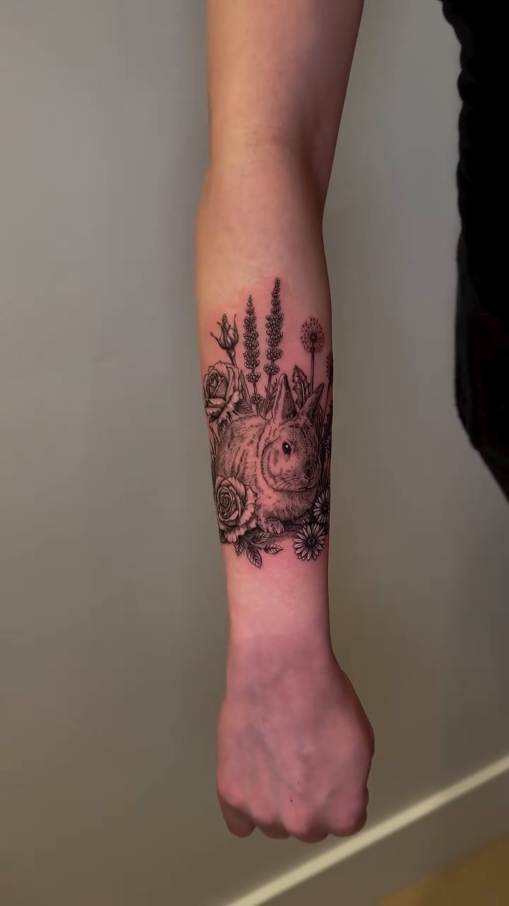 Tattoo by @oxana_ink — fine_line, dotwork