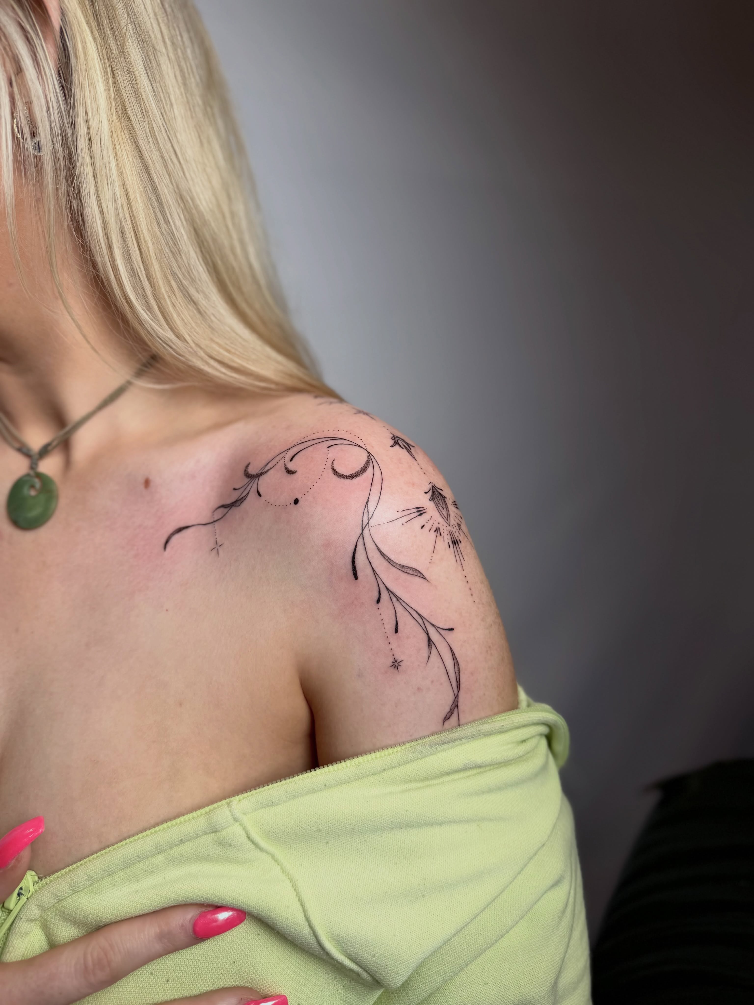 Tattoo by @tattedbymae β fine_line, dotwork