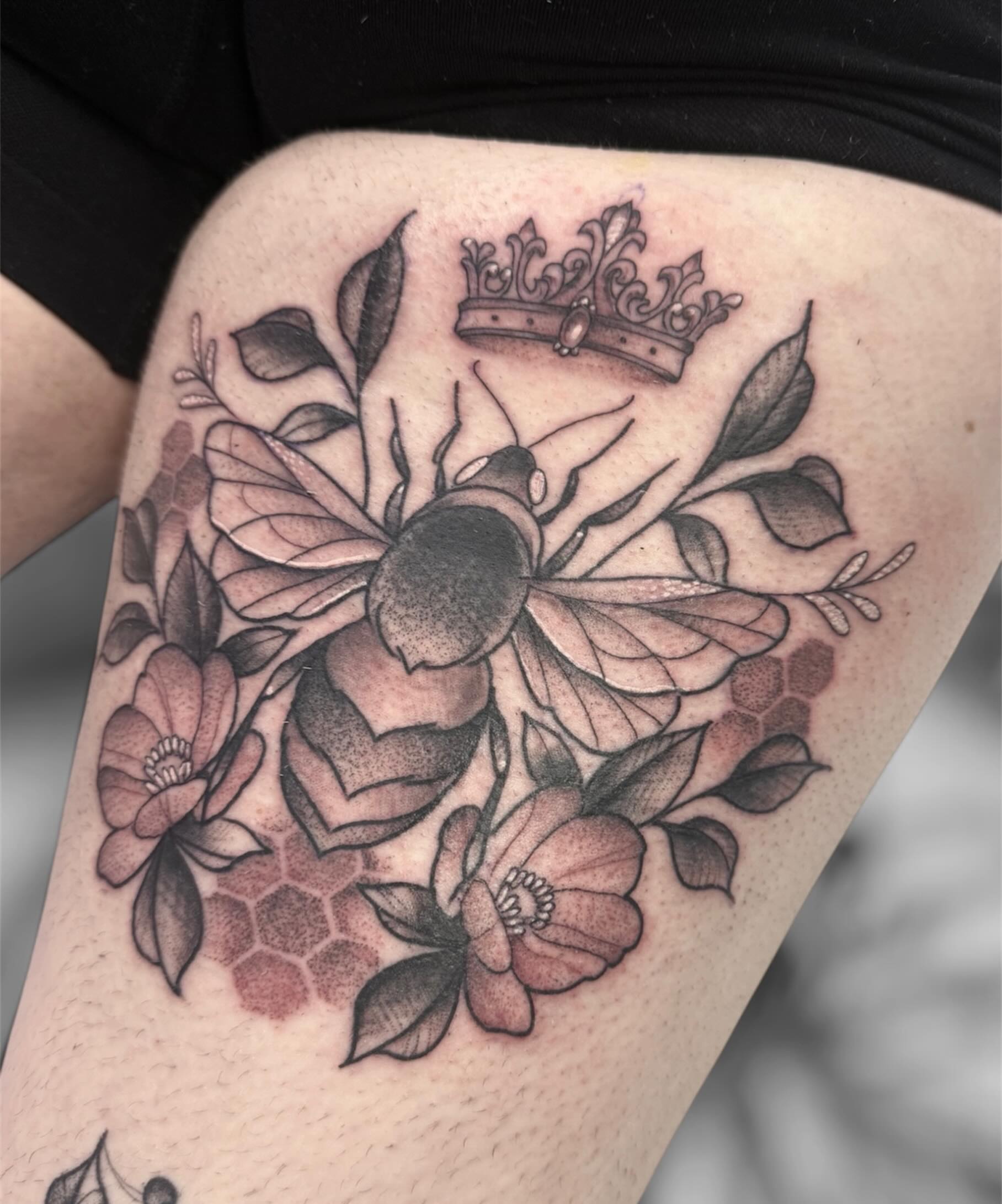 Tattoo by @meechtattoos_ — american_traditional, black_and_grey