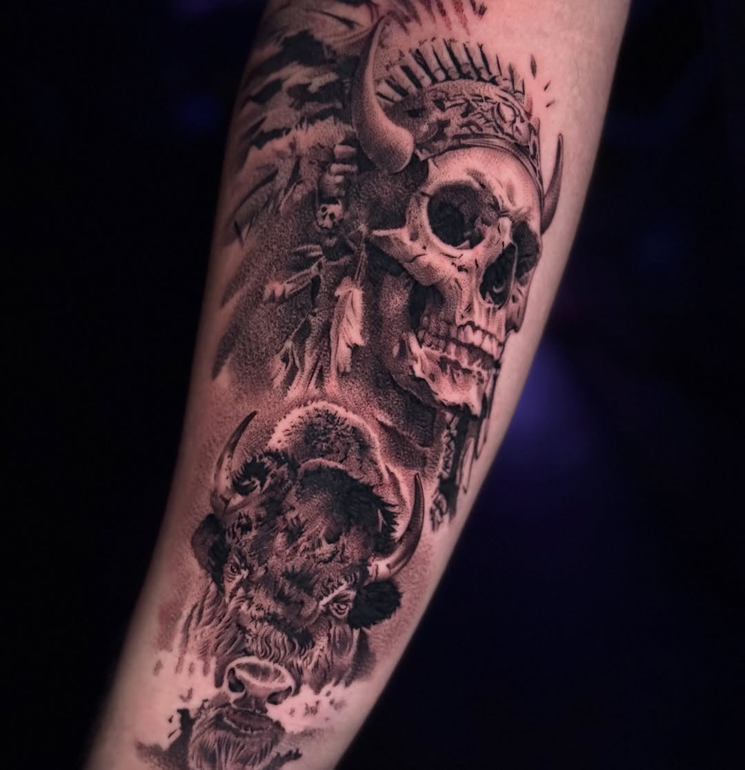 Tattoo by @zacharyktattoos โ realism, black_and_grey
