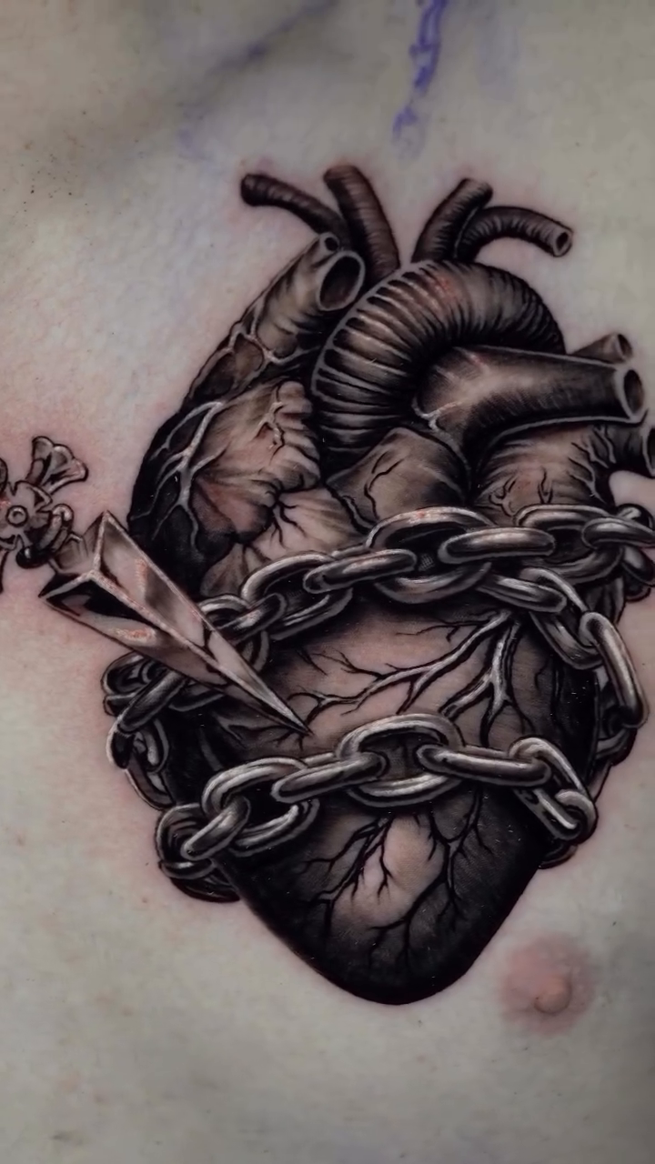 Tattoo by @inkcredible_tattoo_vb β dark_realism, black_and_grey