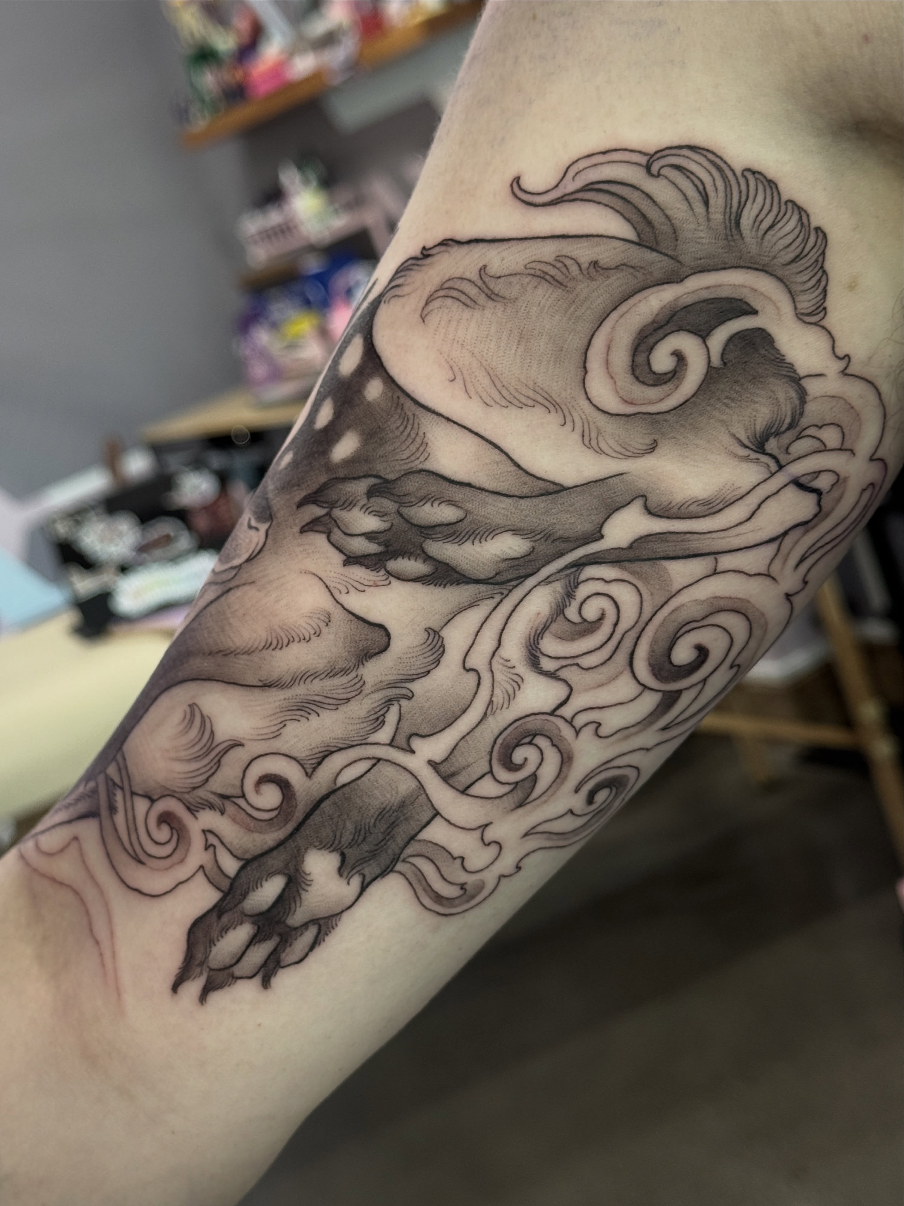 Tattoo by @lady.blackwell.tattoos β black_and_grey