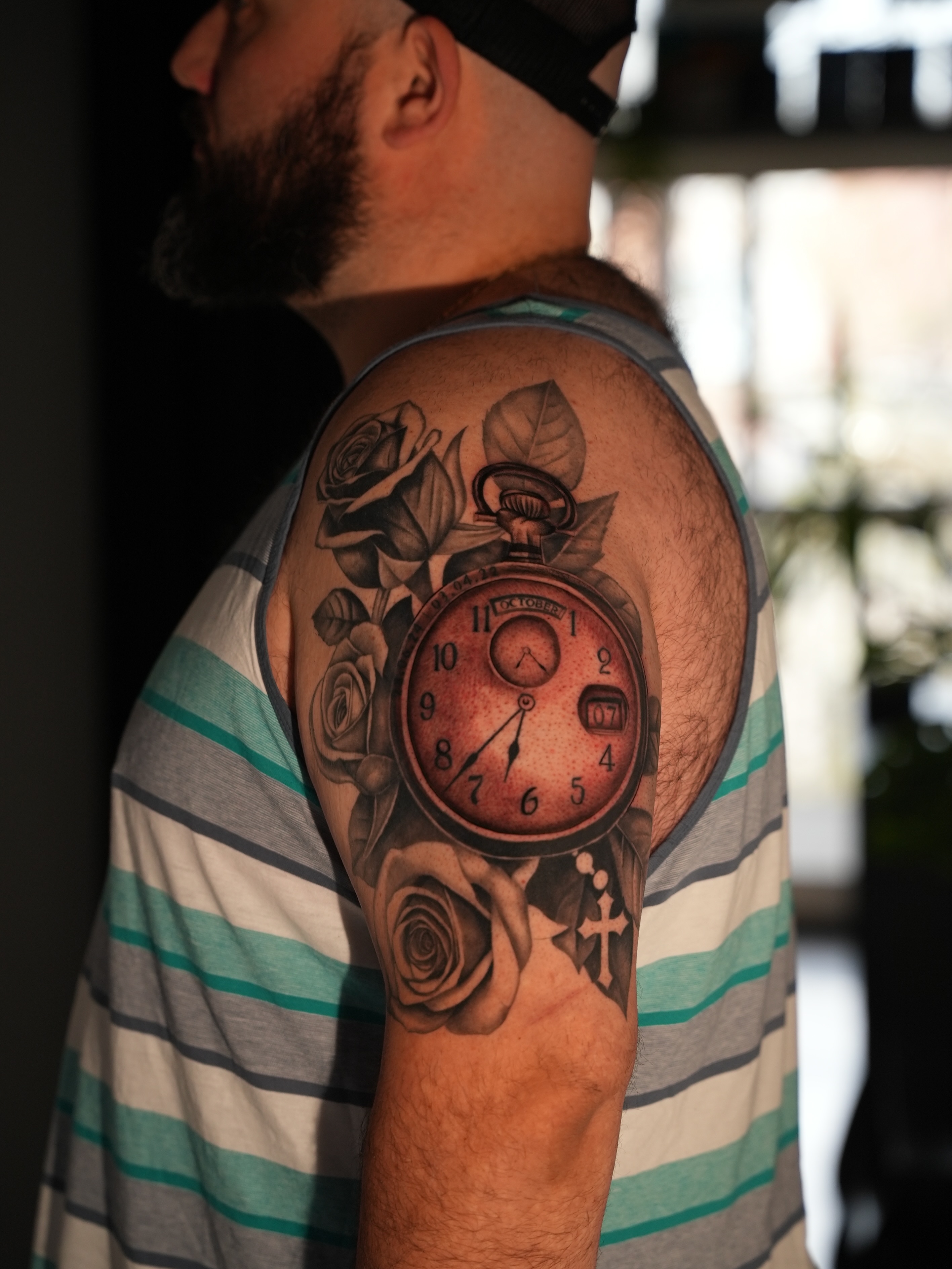 Tattoo by @badvibestattoos — realism, black_and_grey
