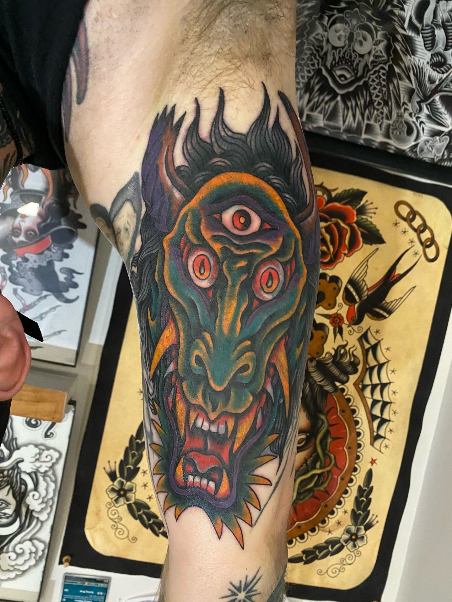Tattoo by @sean_drennen — american_traditional, dark_realism