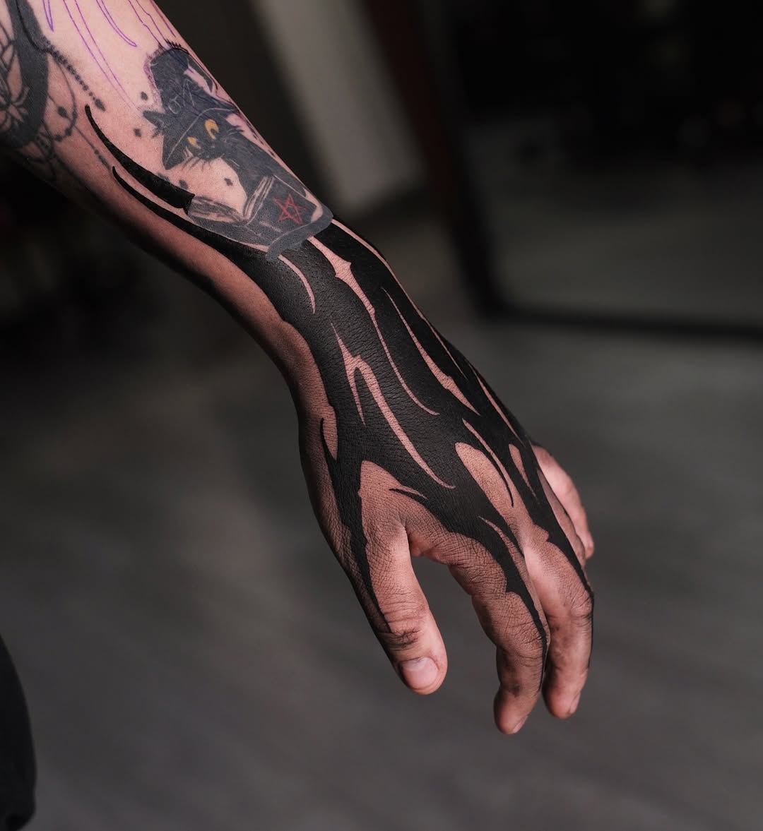 Tattoo by @deadssoul — blackwork