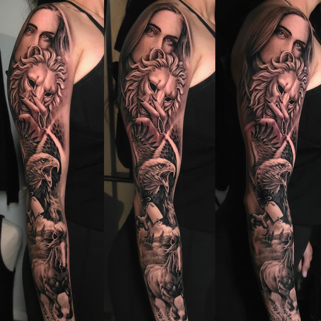 Tattoo by @david_rhapsody — realism, black_and_grey