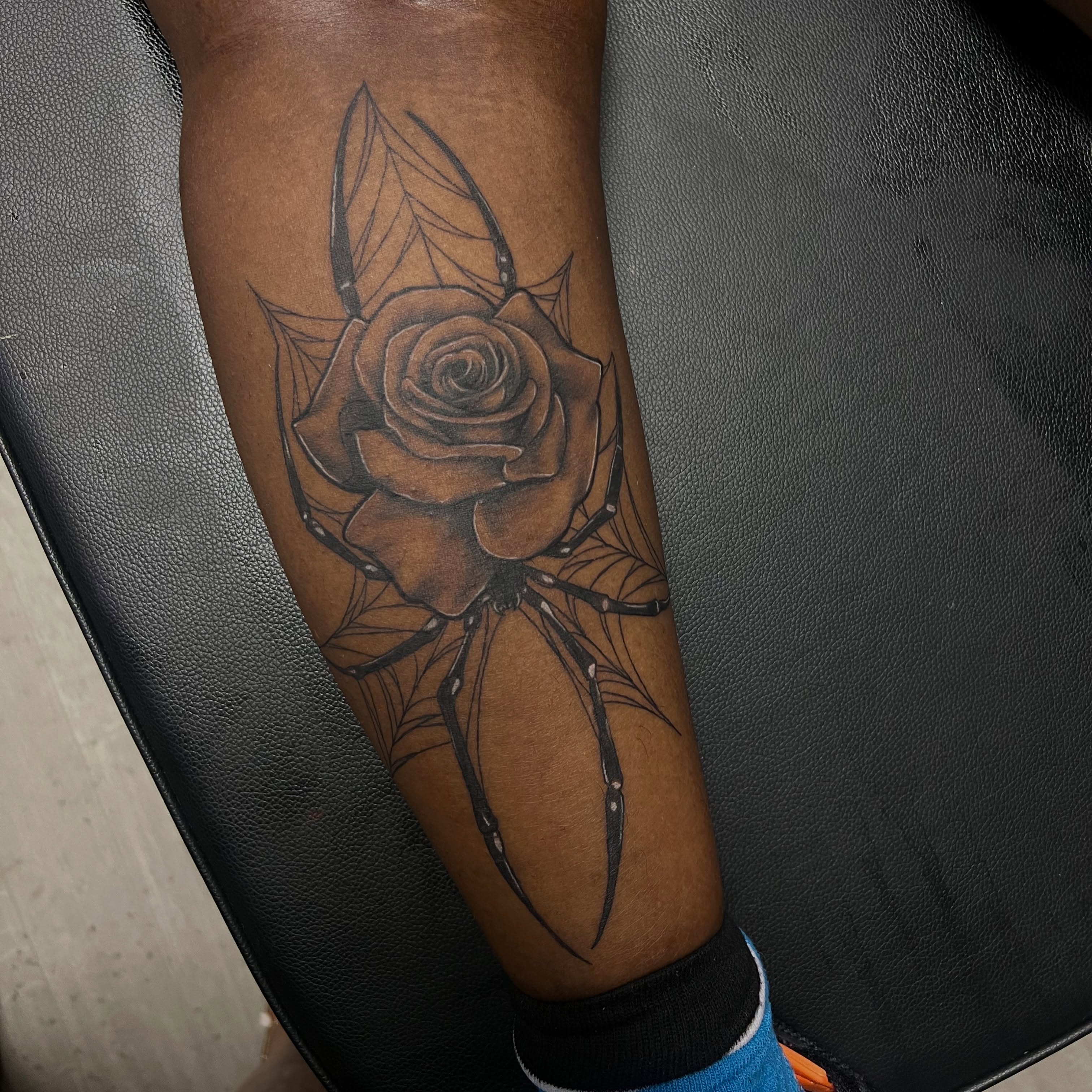 Tattoo by @redinkdtattoos — black_and_grey, realism