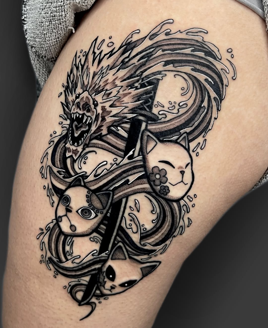 Tattoo by @a.v.tattoos — japanese_irezumi, black_and_grey