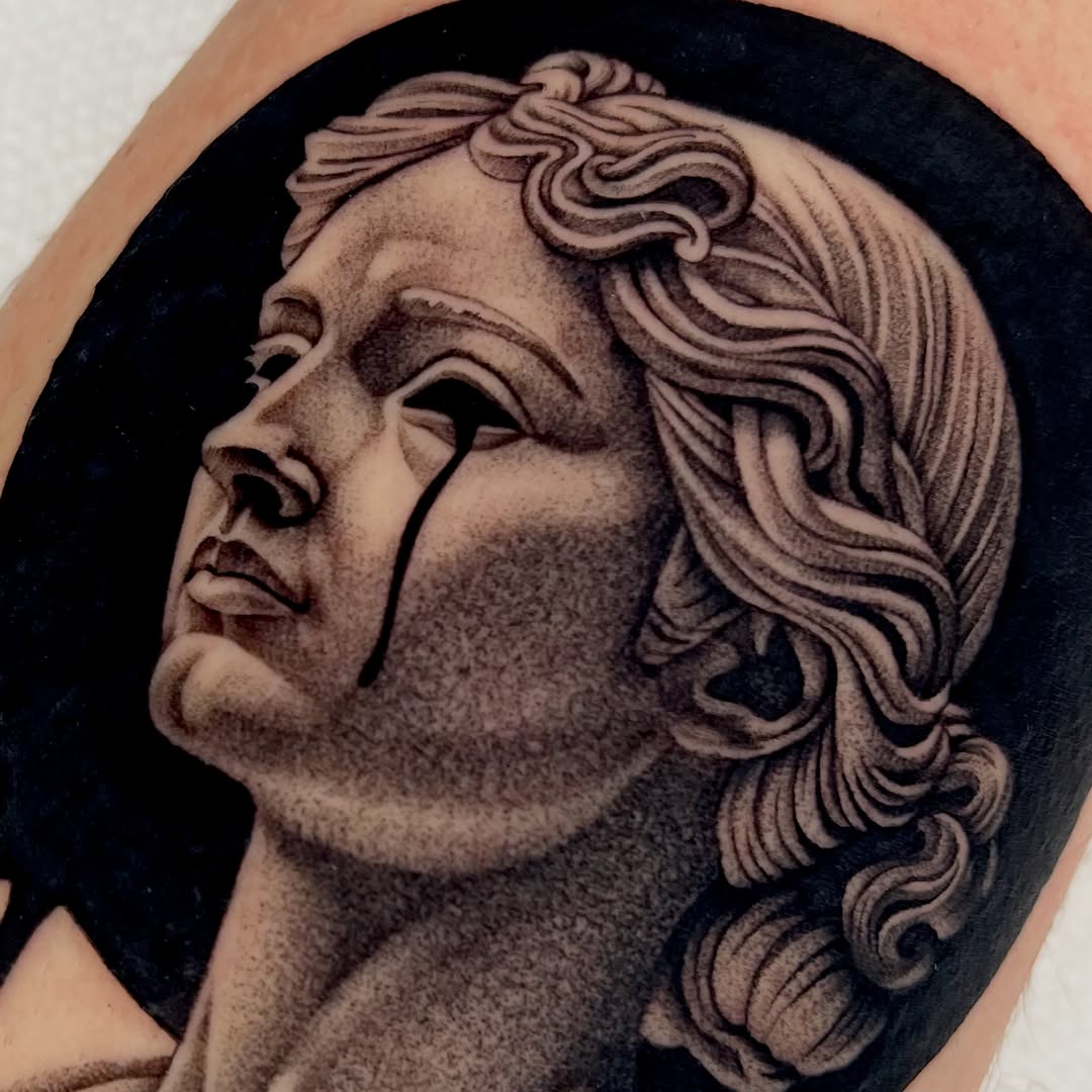 Tattoo by @a.v.tattoos — realism, black_and_grey