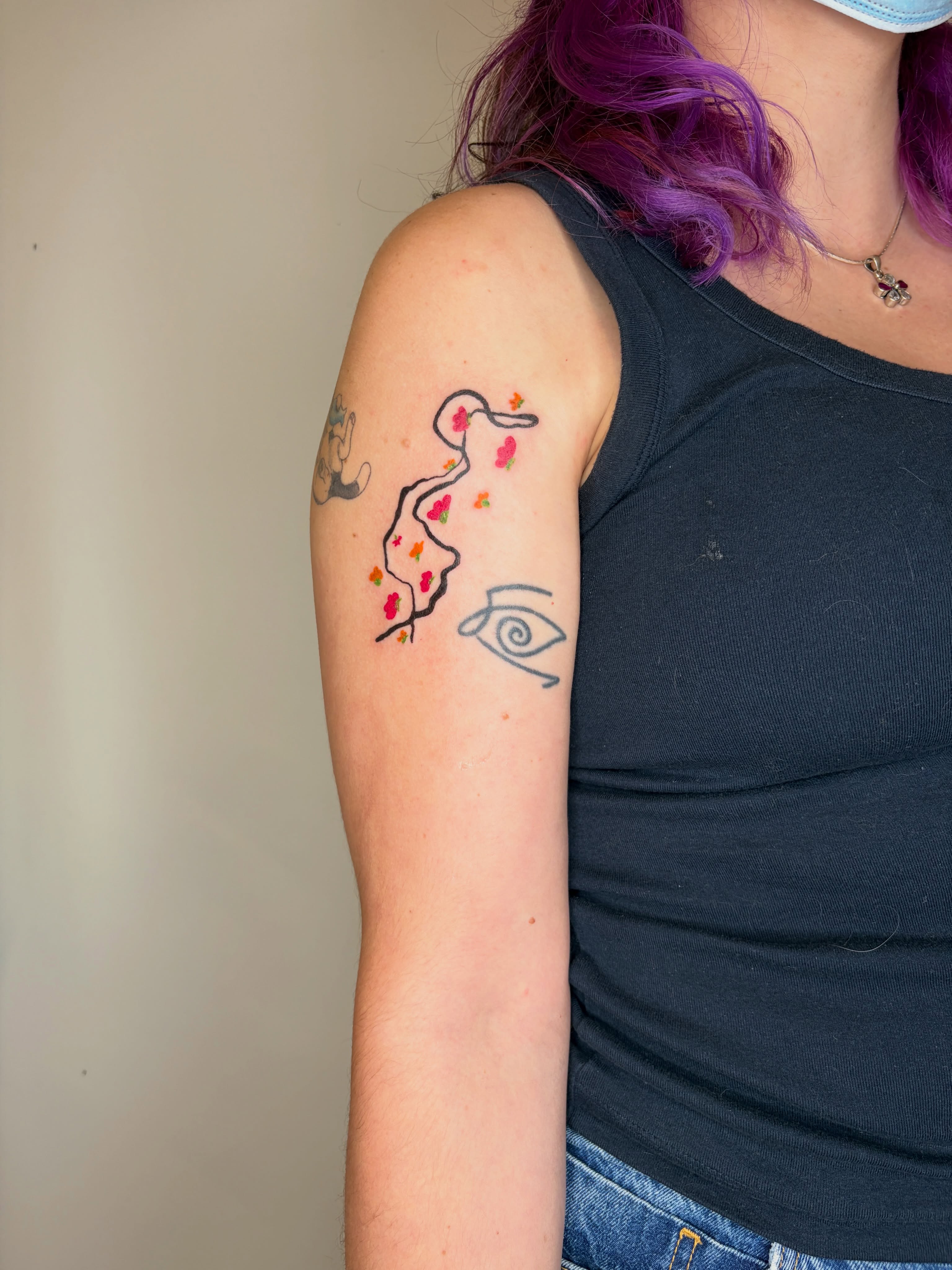 Tattoo by @sketchesonskin — dotwork, surrealism