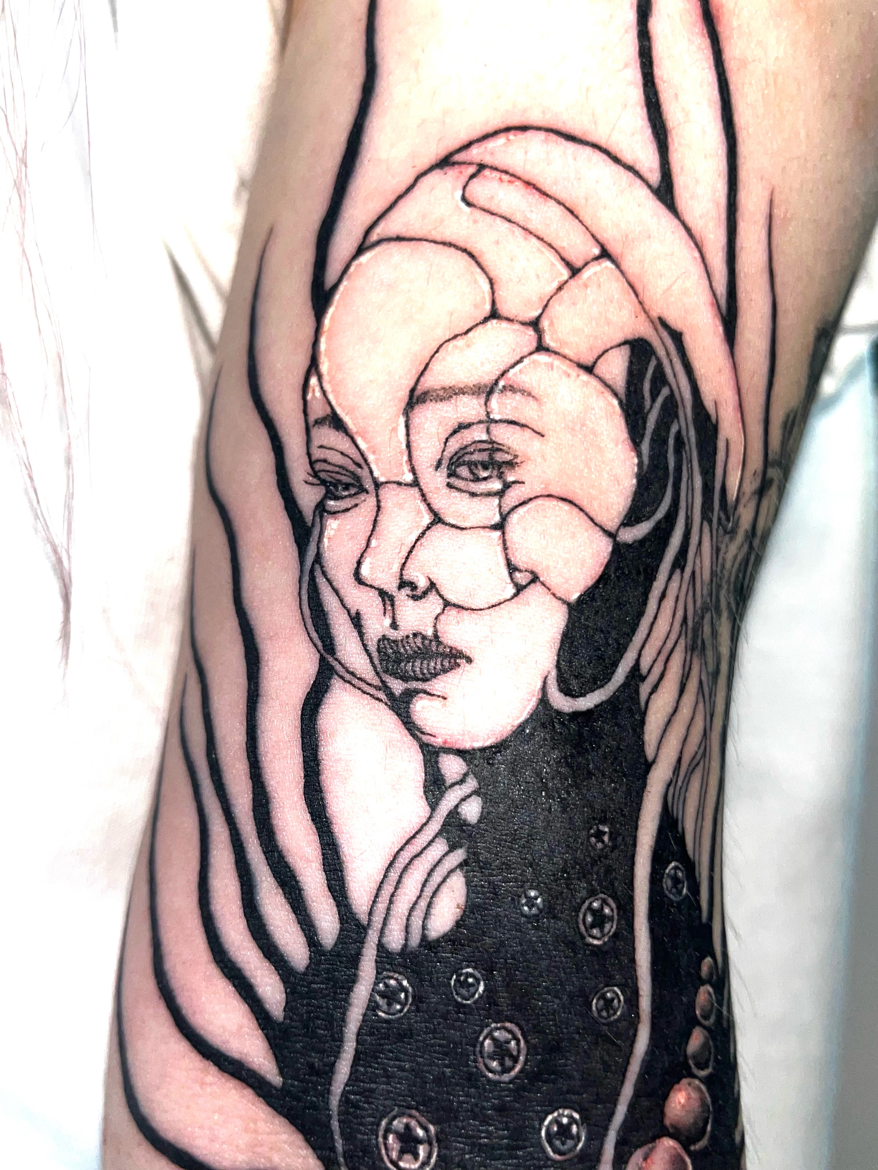 Tattoo by @ssssssssssim5 — black_and_grey, realism