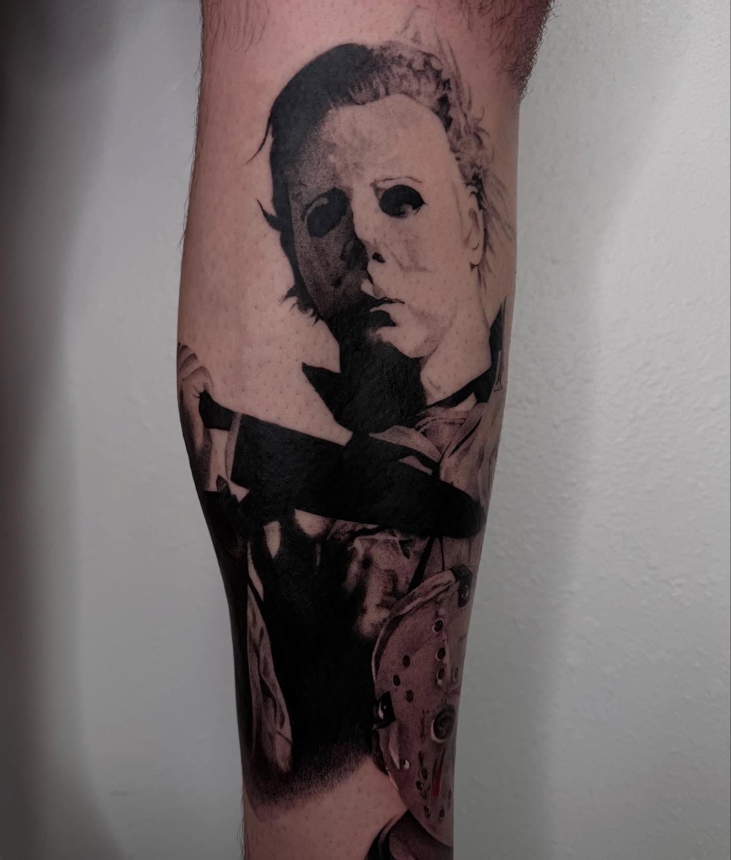 Tattoo by @parkiip — black_and_grey