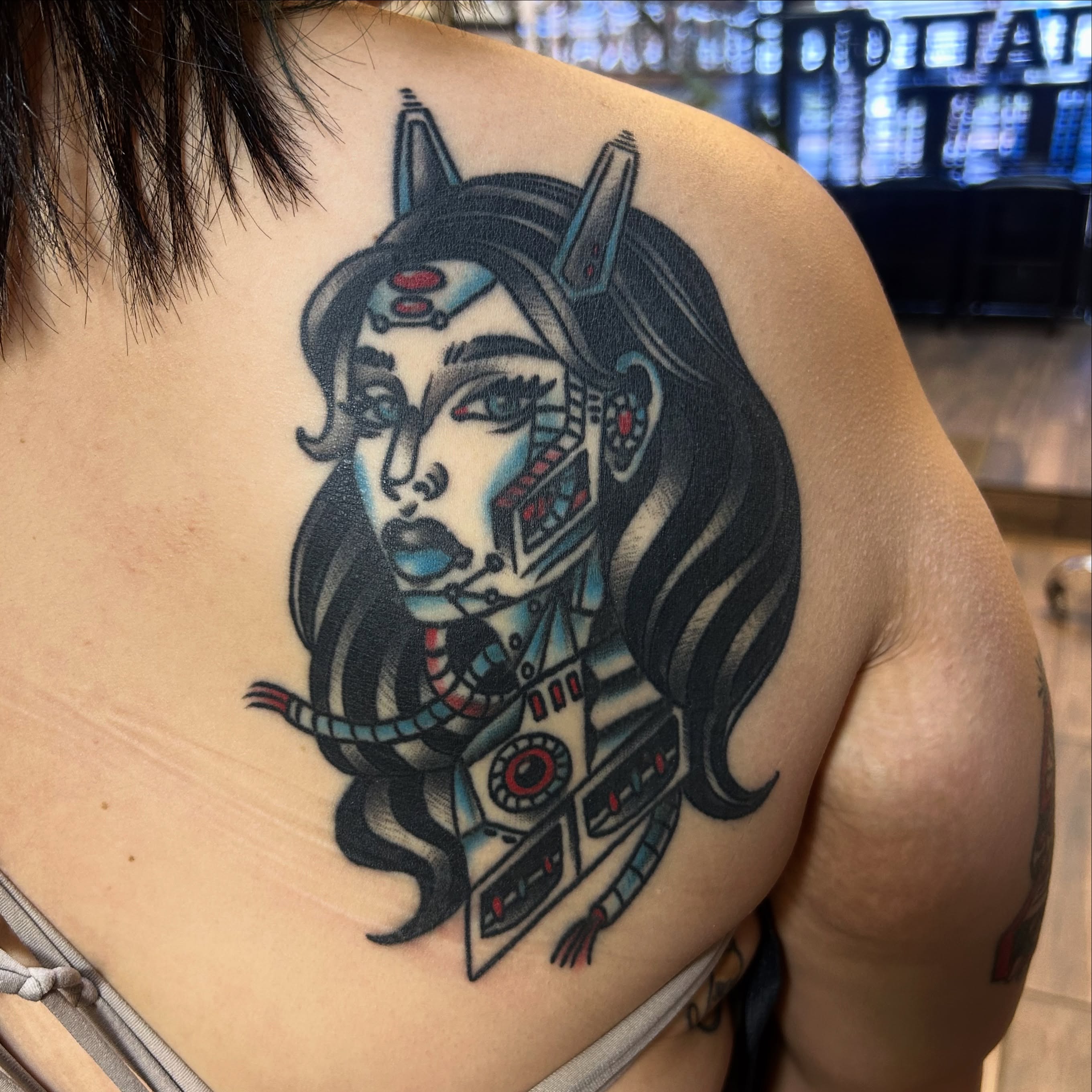 Tattoo by @viviantattoos — american_traditional, dotwork