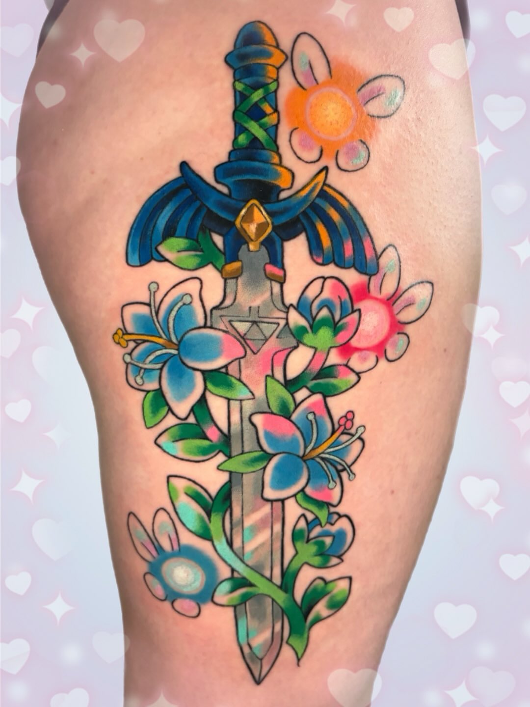 Tattoo by @pixiekaletattoos — american_traditional, watercolor