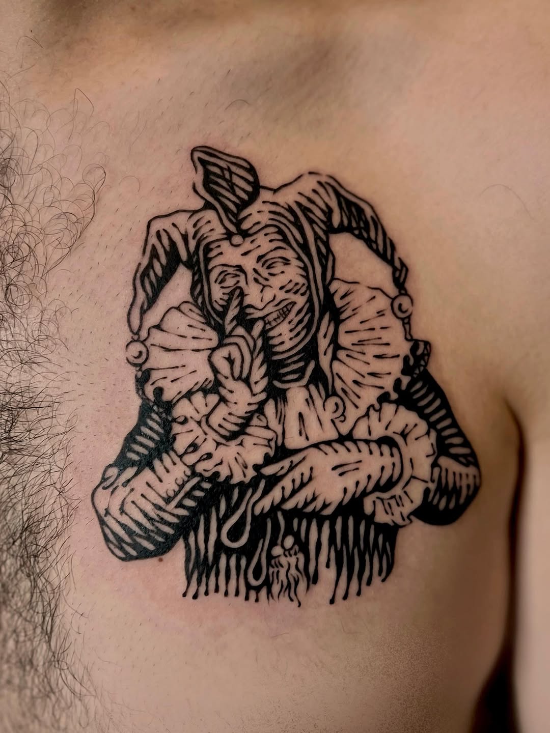Tattoo by @wonny_wood — blackwork, illustrative