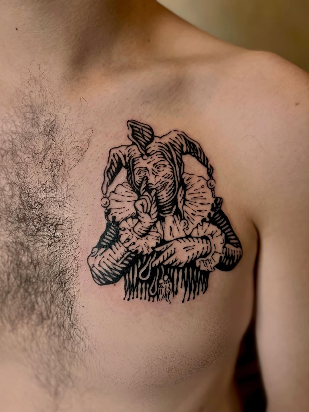 Tattoo by @wonny_wood — blackwork, illustrative