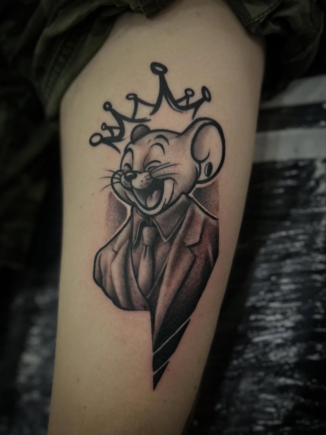 Tattoo by @brian.keith.tattoos — black_and_grey, new_school