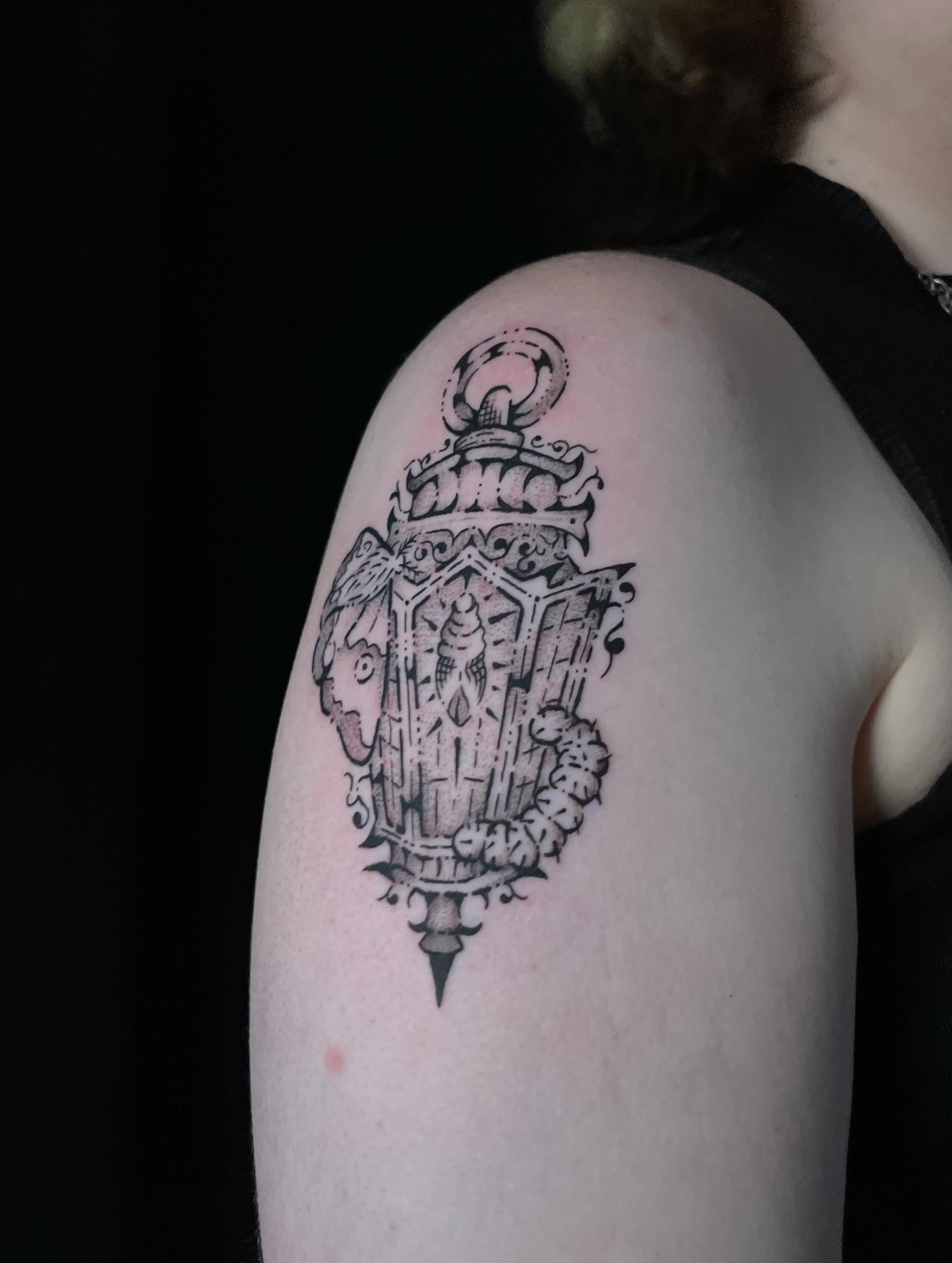 Tattoo by @mayhurtafly — black_and_grey