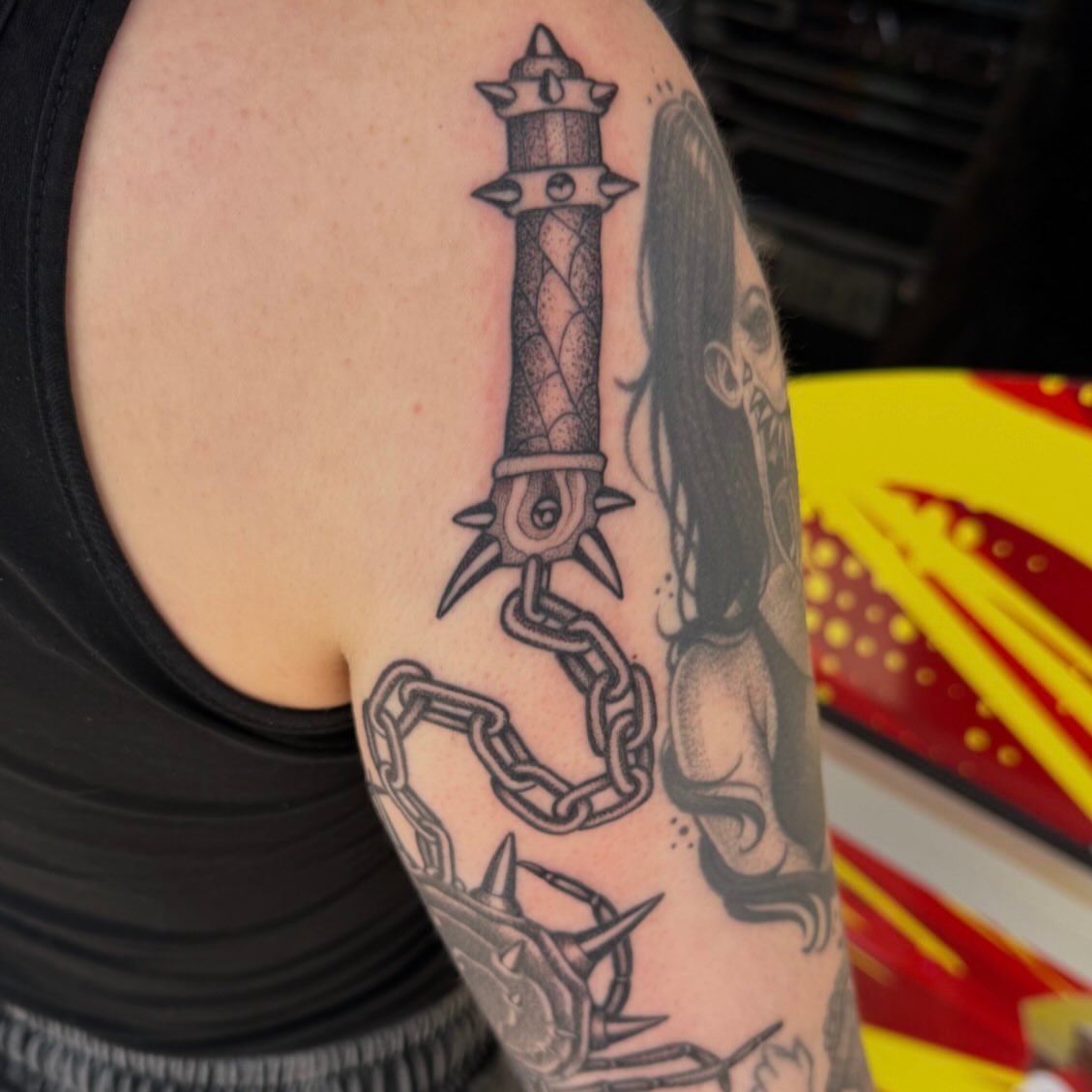 Tattoo by @michaelvillalobostattoo — black_and_grey
