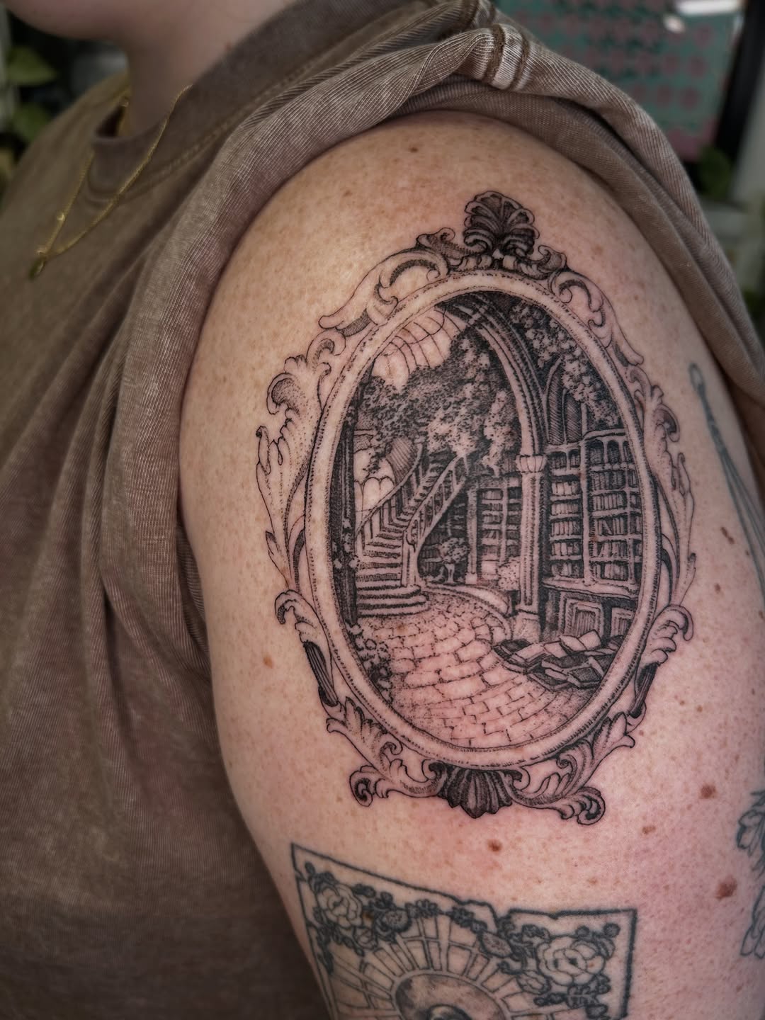 Tattoo by @wolveratattoo — illustrative, black_and_grey