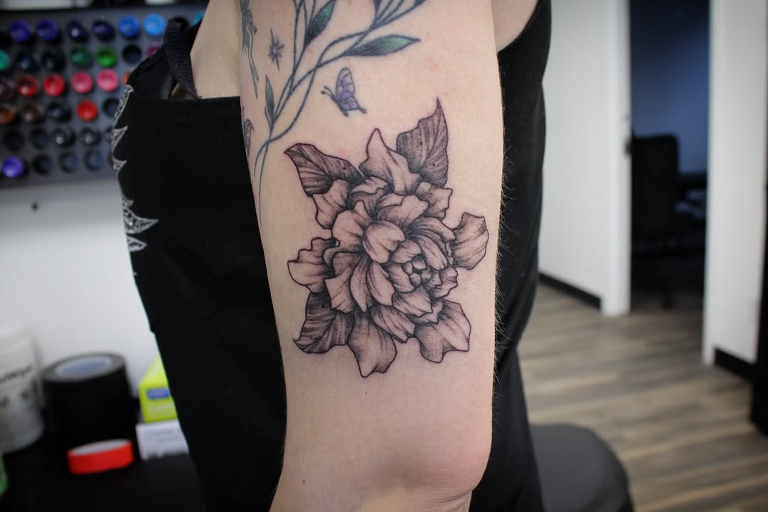 Tattoo by @shadowsteptattoo — black_and_grey