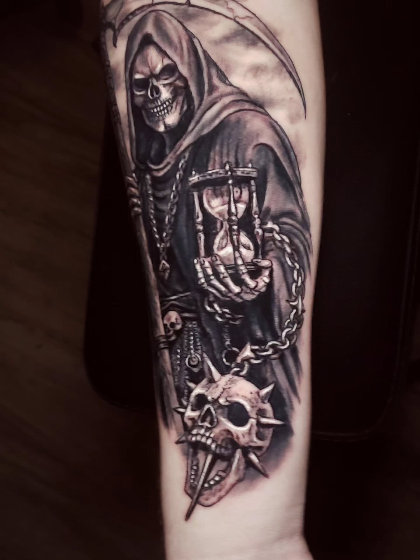 Tattoo by @bruceriehlart — black_and_grey, realism