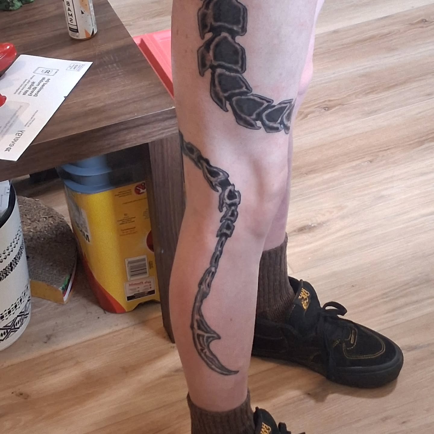 Chain black and grey tattoo on the forearm by @rockinr33d.tattoos