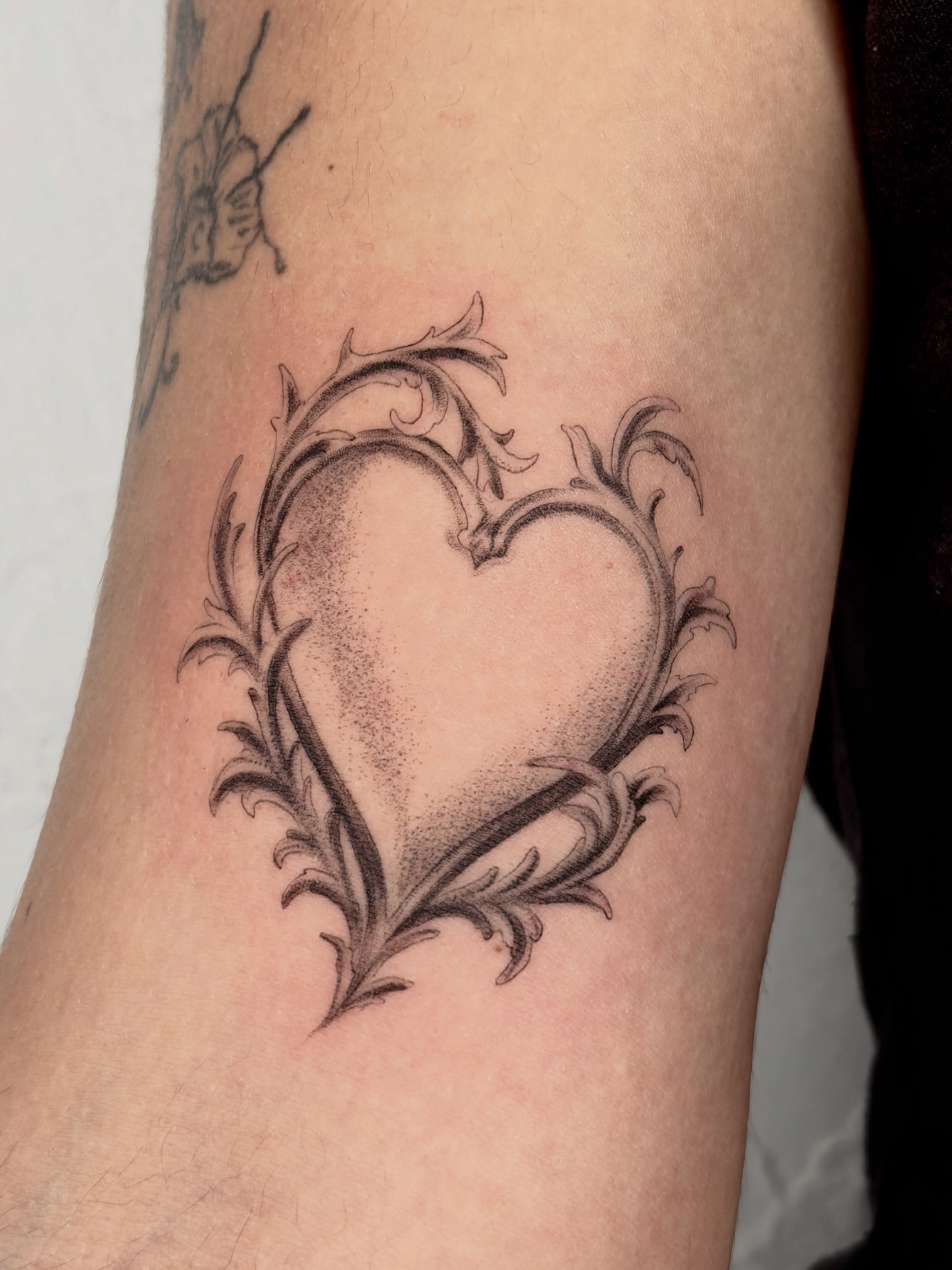 Tattoo by @finickyink — dotwork, black_and_grey