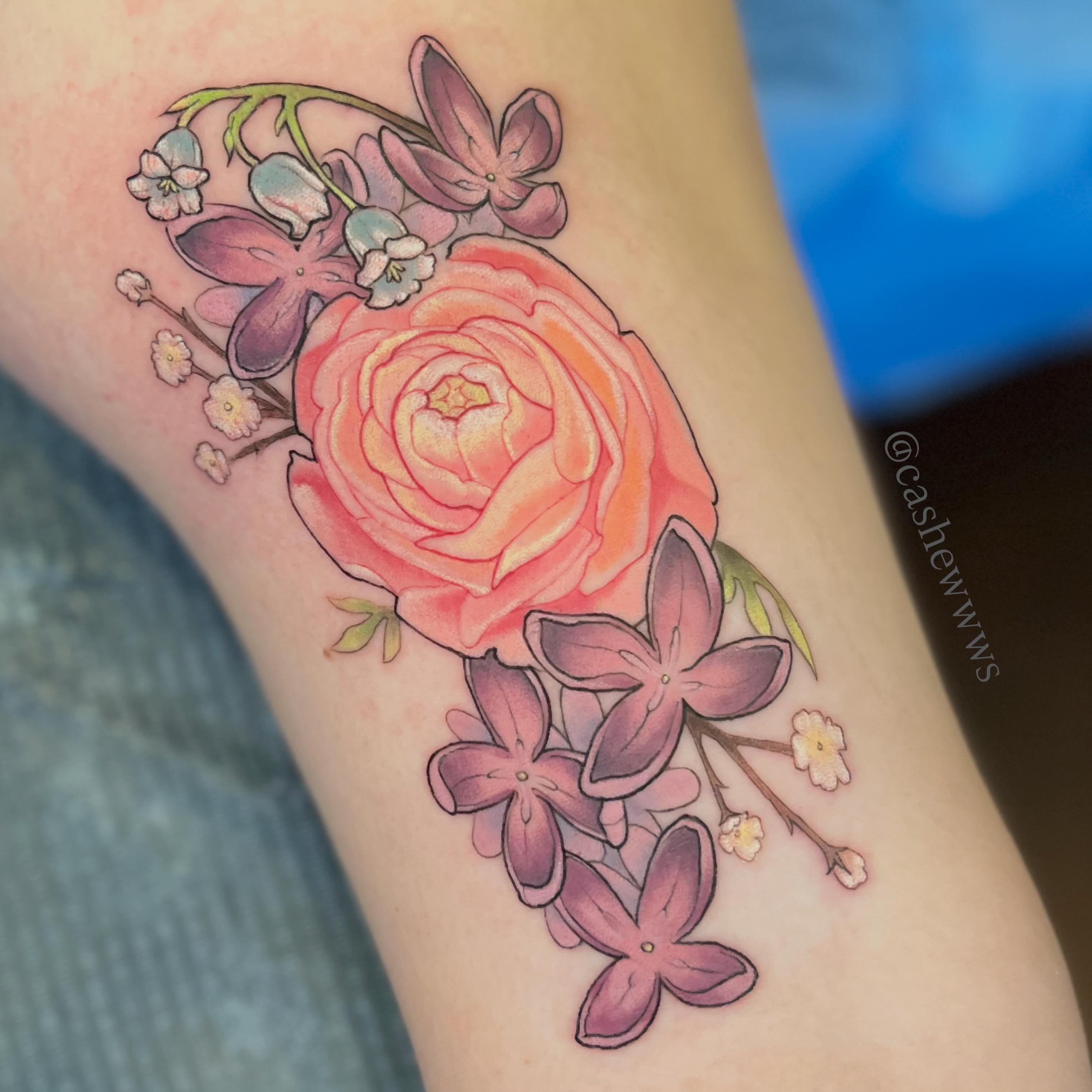 Tattoo by @cashewwws — watercolor