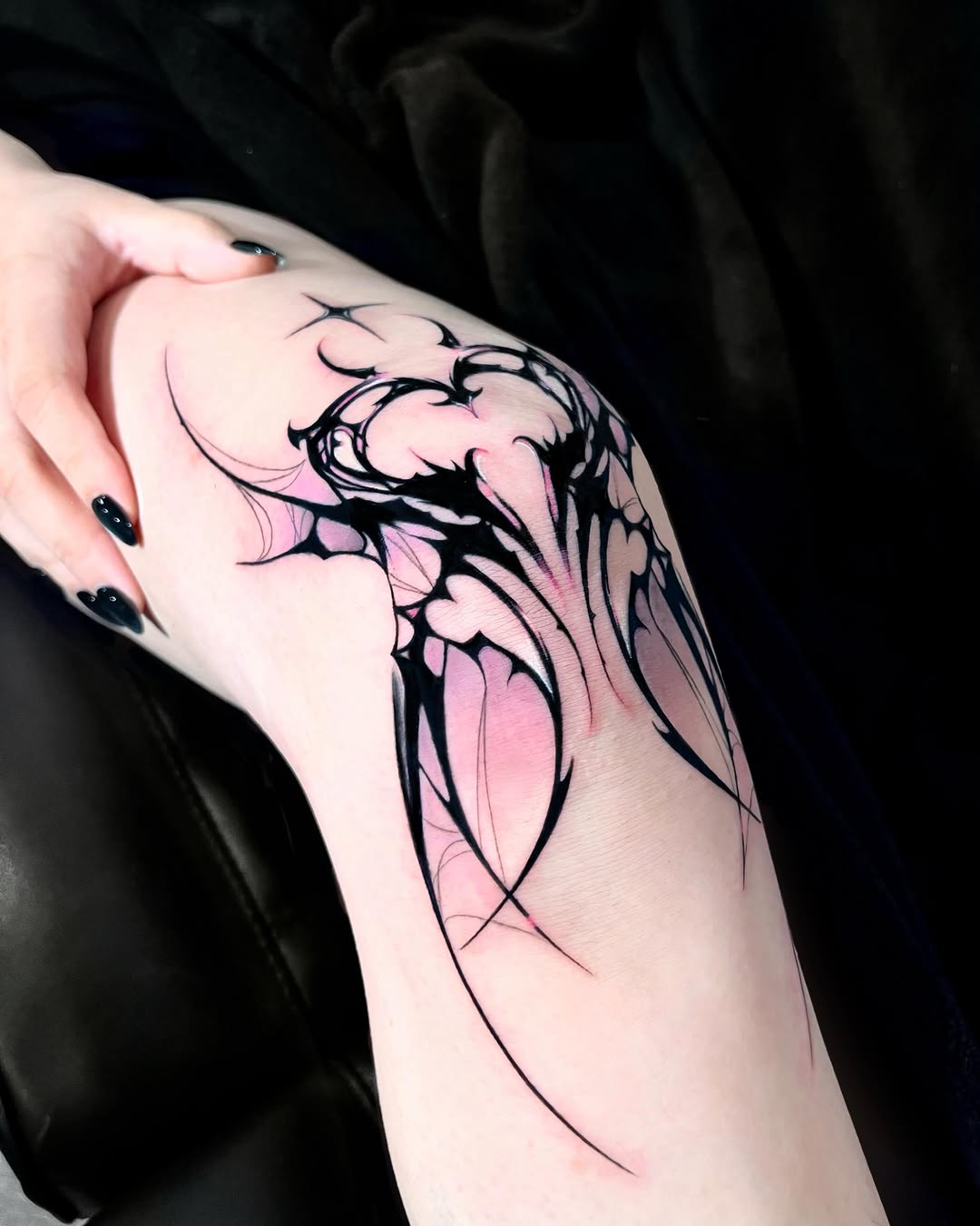 Tattoo by @yoda_ink — blackwork, fine_line