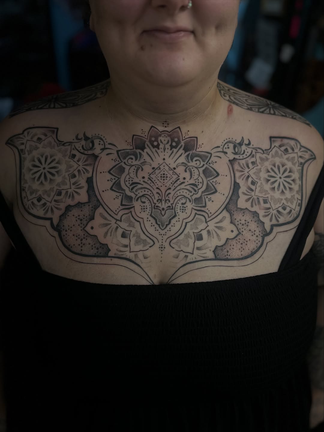 Tattoo by @rad.bananza — geometric, dotwork