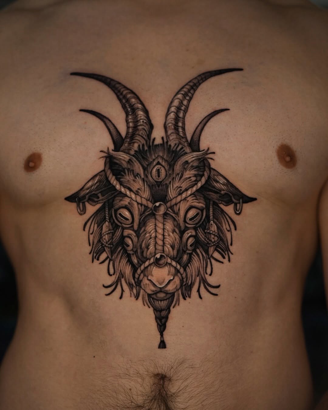 Tattoo by @apso_tattoo — black_and_grey, dark_realism