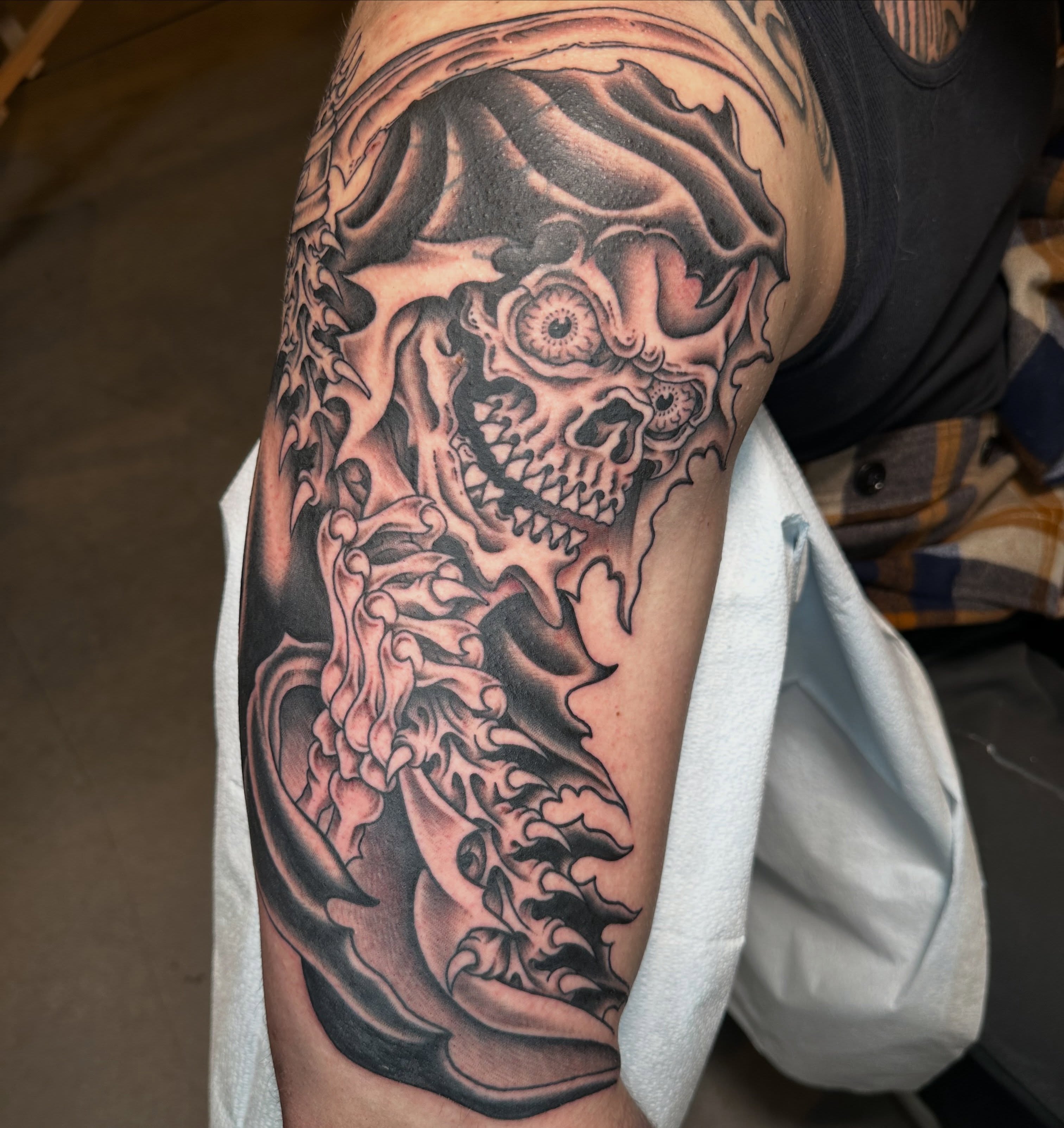 Tattoo by @bails.tattooer — black_and_grey, realism