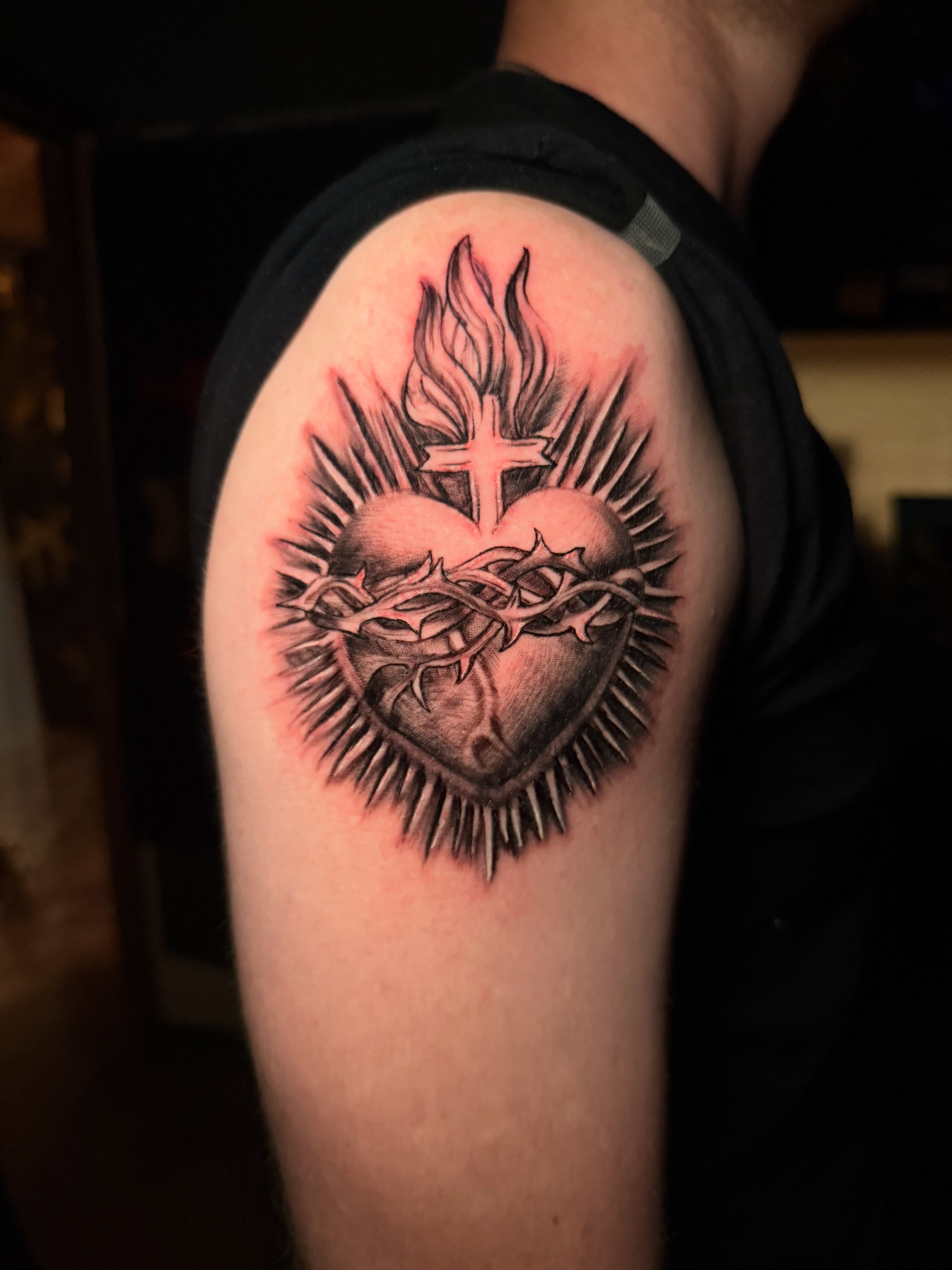 Tattoo by @garrett.morrell — black_and_grey, realism