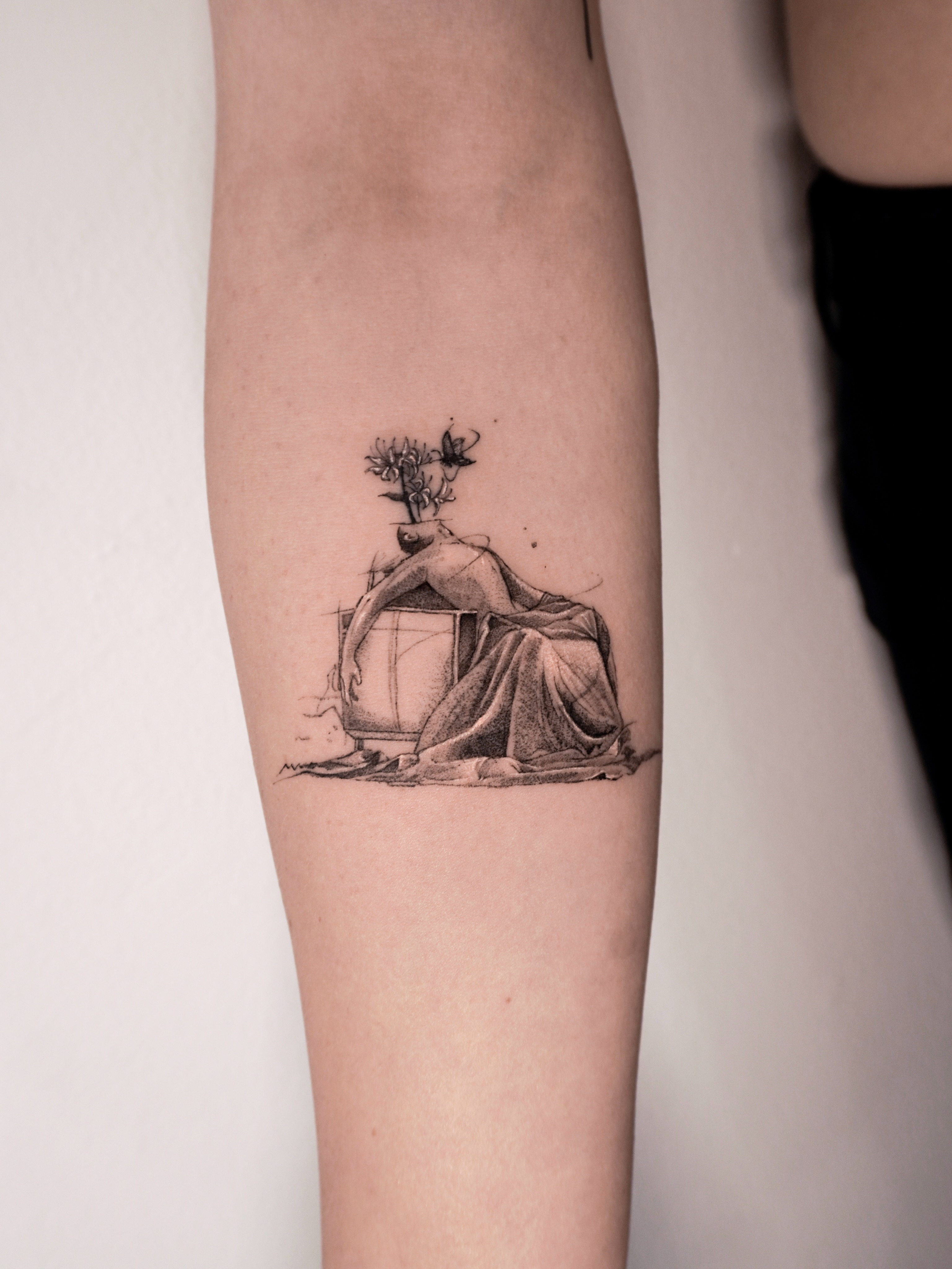 Tattoo by @maru.tattooist — black_and_grey, realism