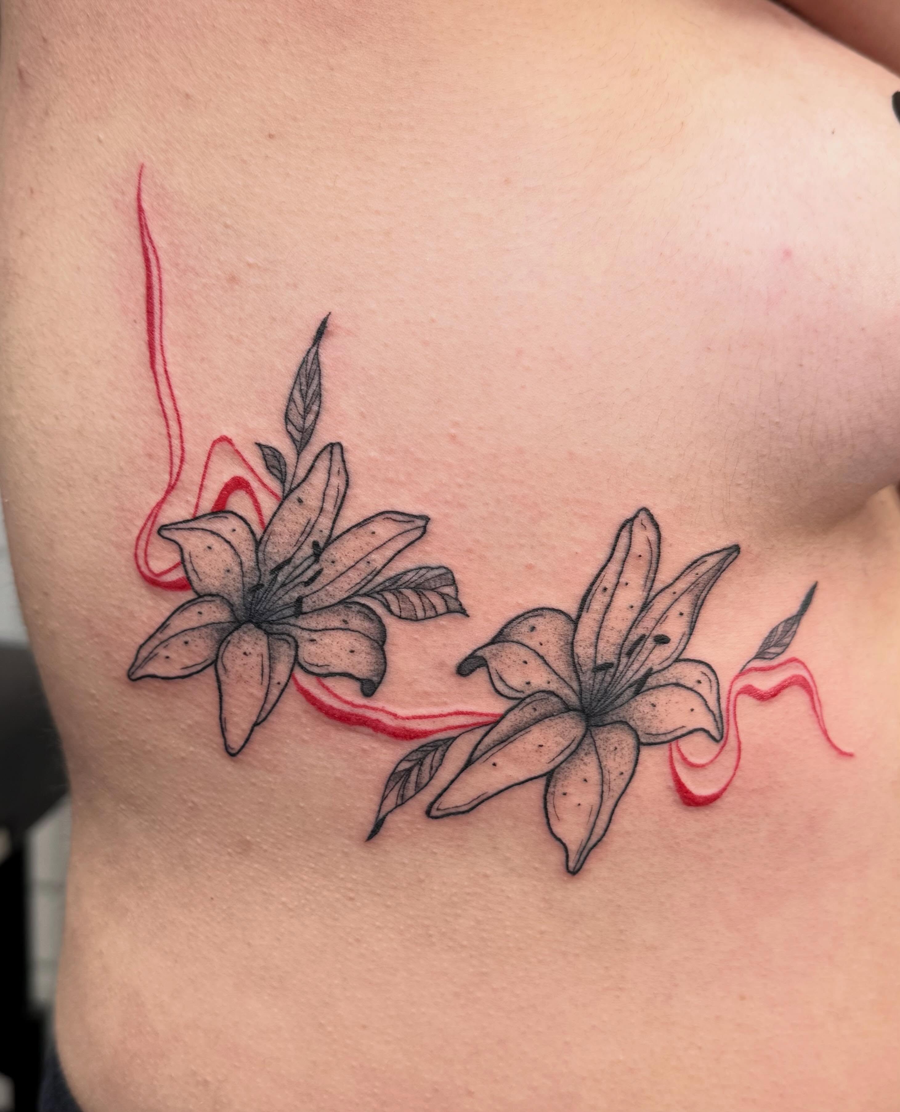 Tattoo by @hardcore.crybaby — black_and_grey