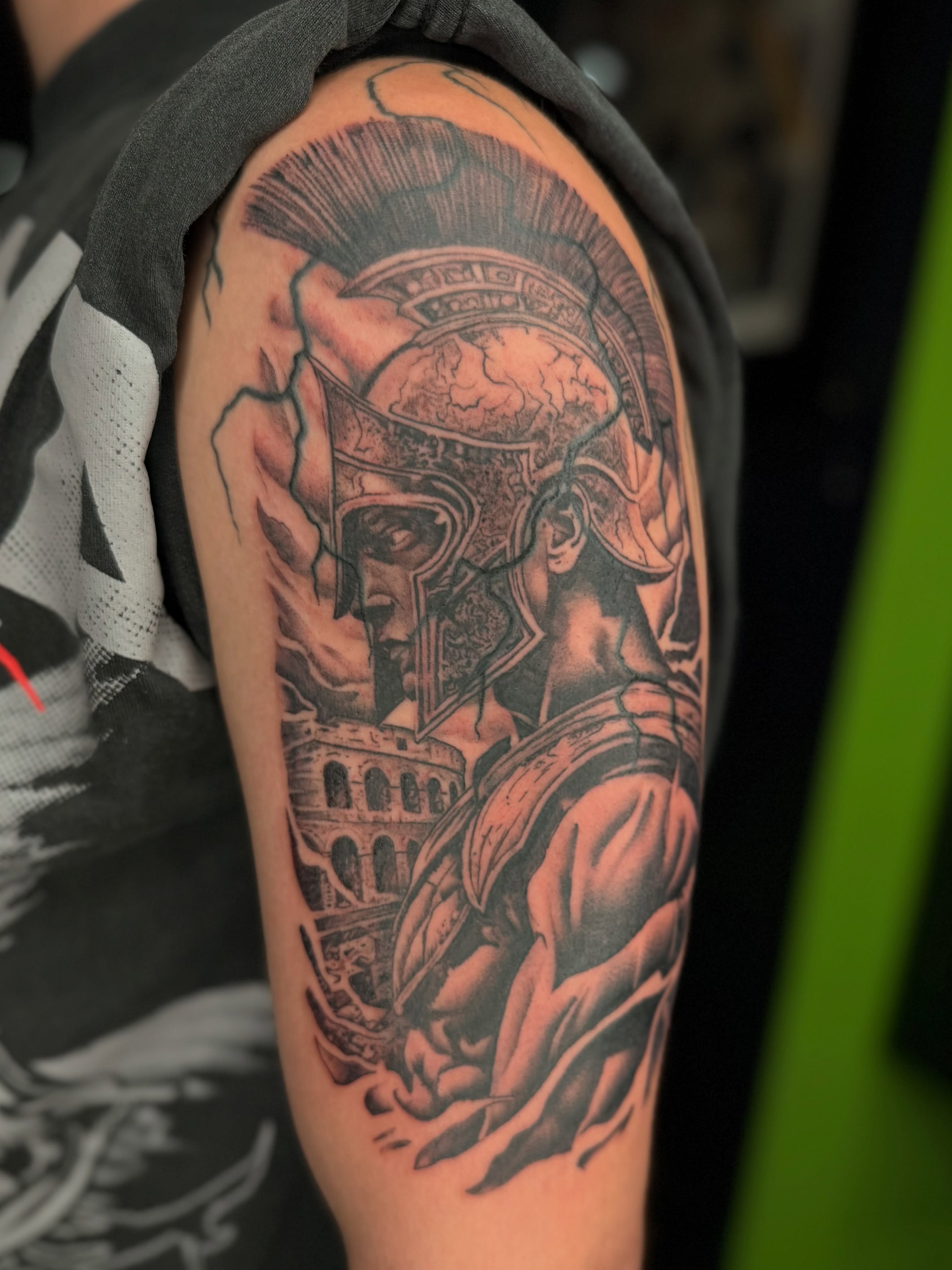 Tattoo by @austincpratttattoo — black_and_grey, realism