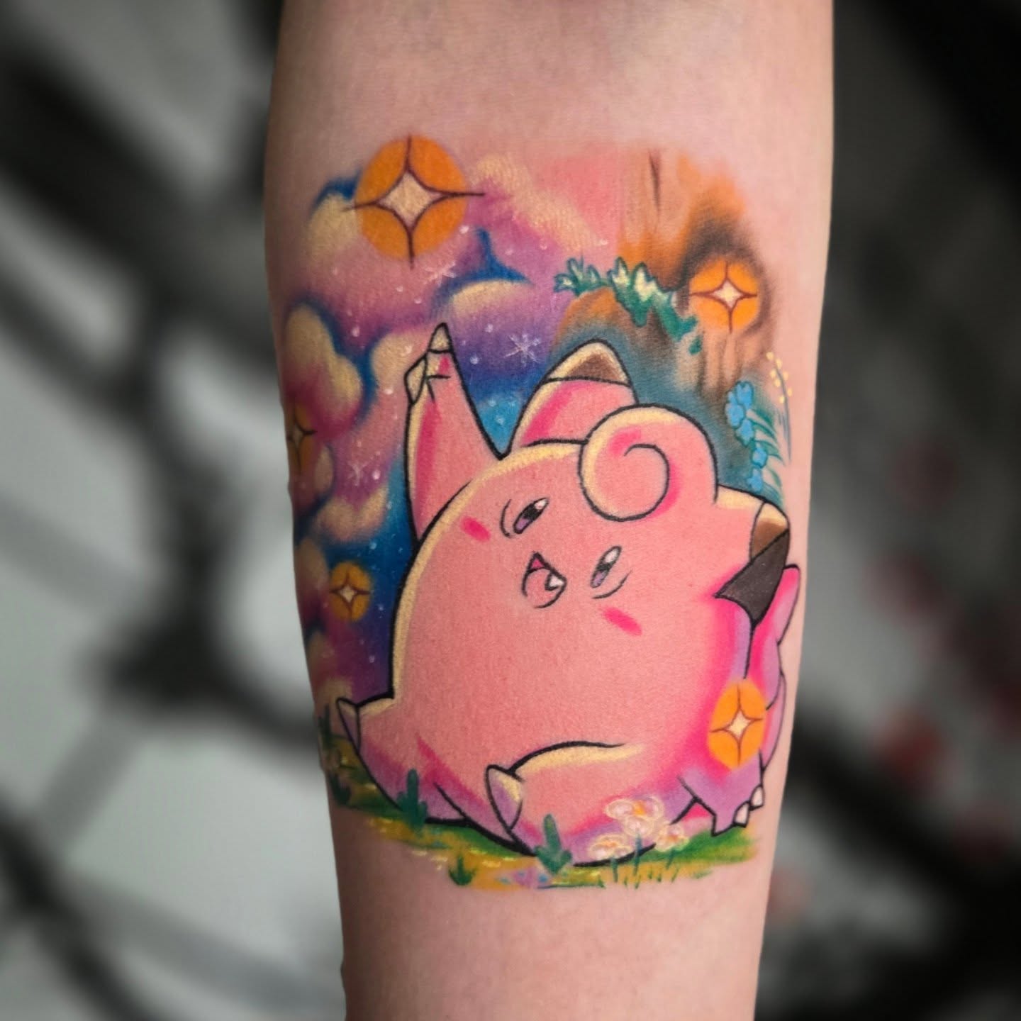 Tattoo by @destiny_paints — watercolor