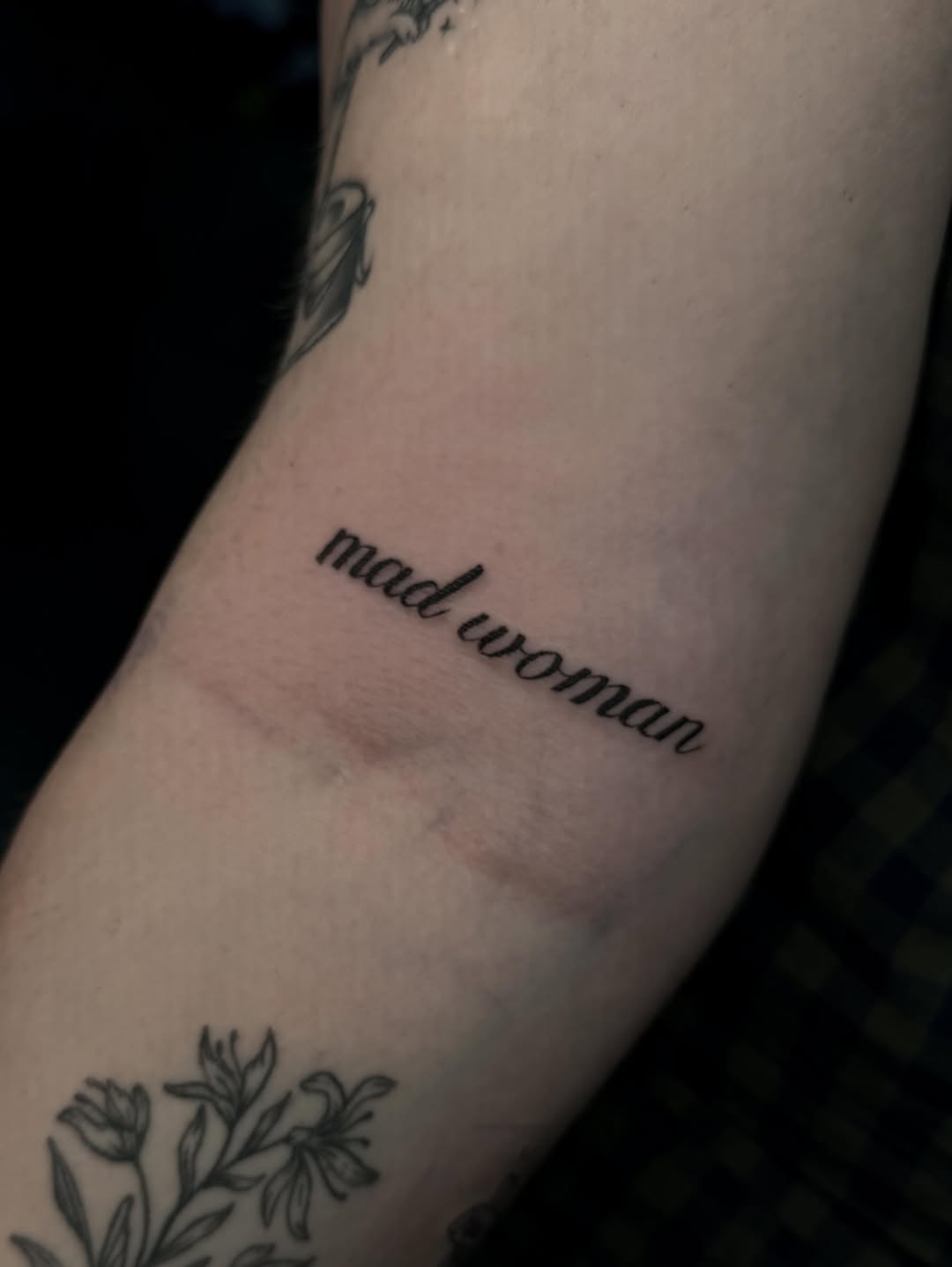 Tattoo by @inkedmaj โ lettering_script, fine_line