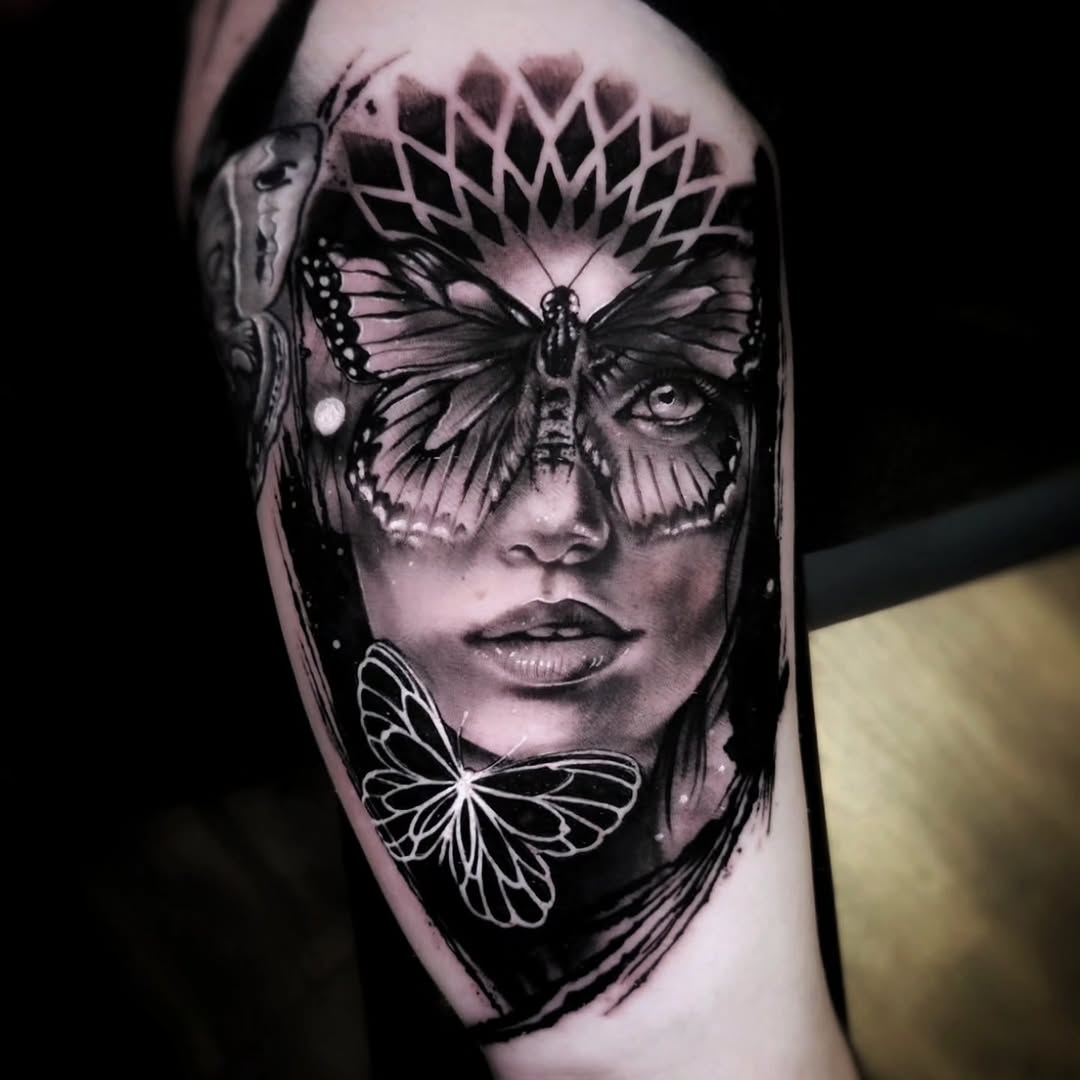 Tattoo by @victor_hatch_tattoos — realism, black_and_grey