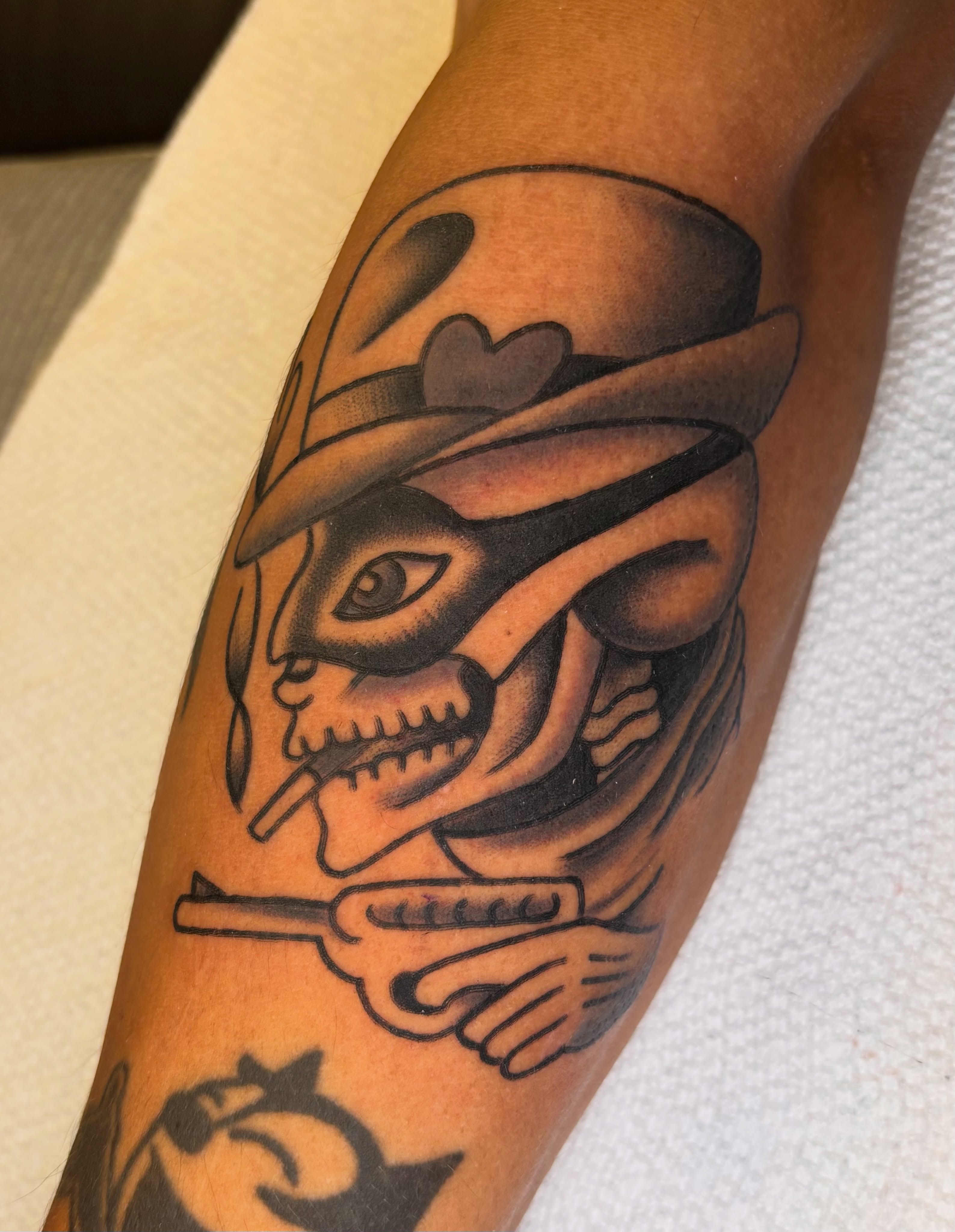 Tattoo by @trevorklohrtattoos — american_traditional, black_and_grey