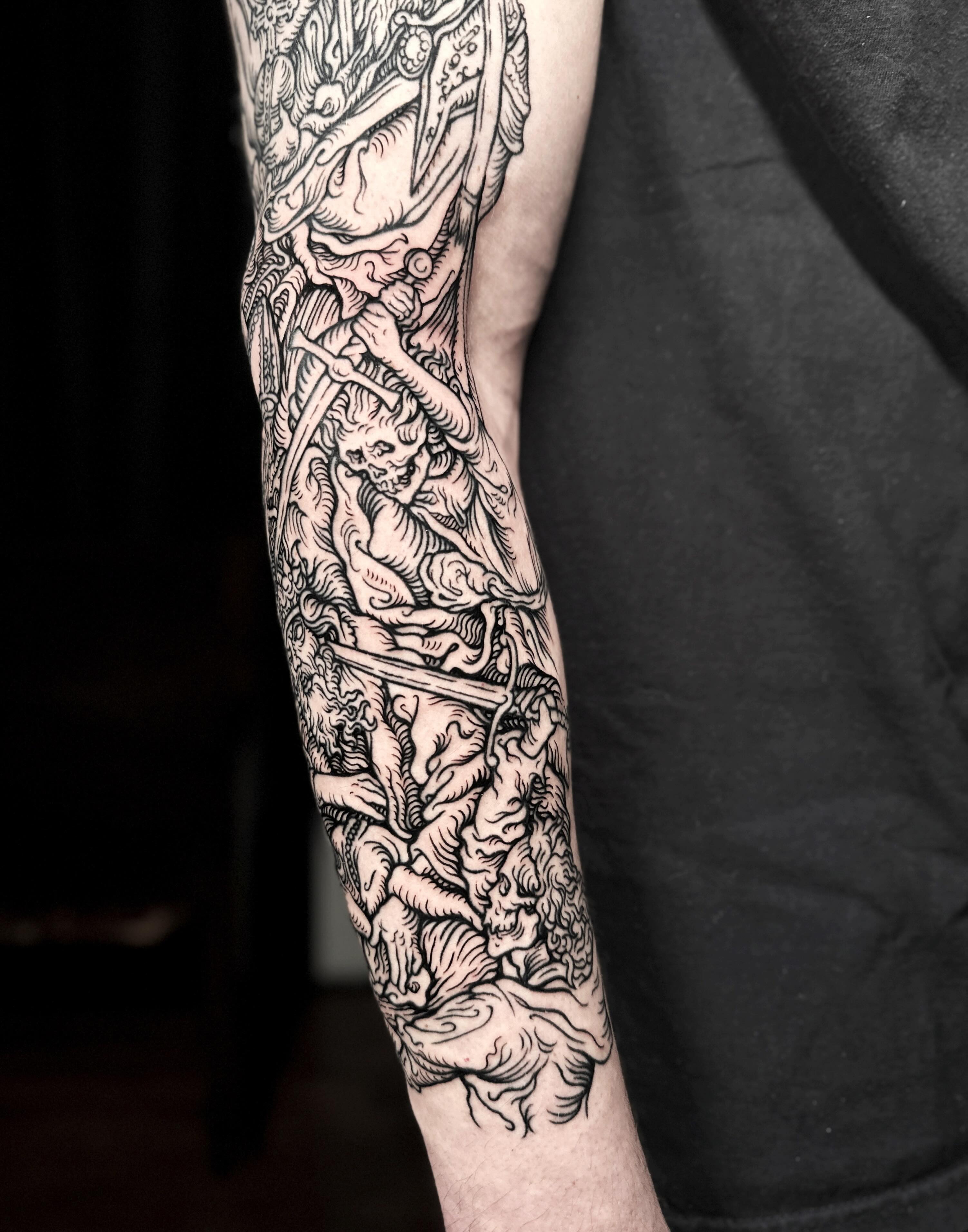 Tattoo by @sashawoland β blackwork, illustrative